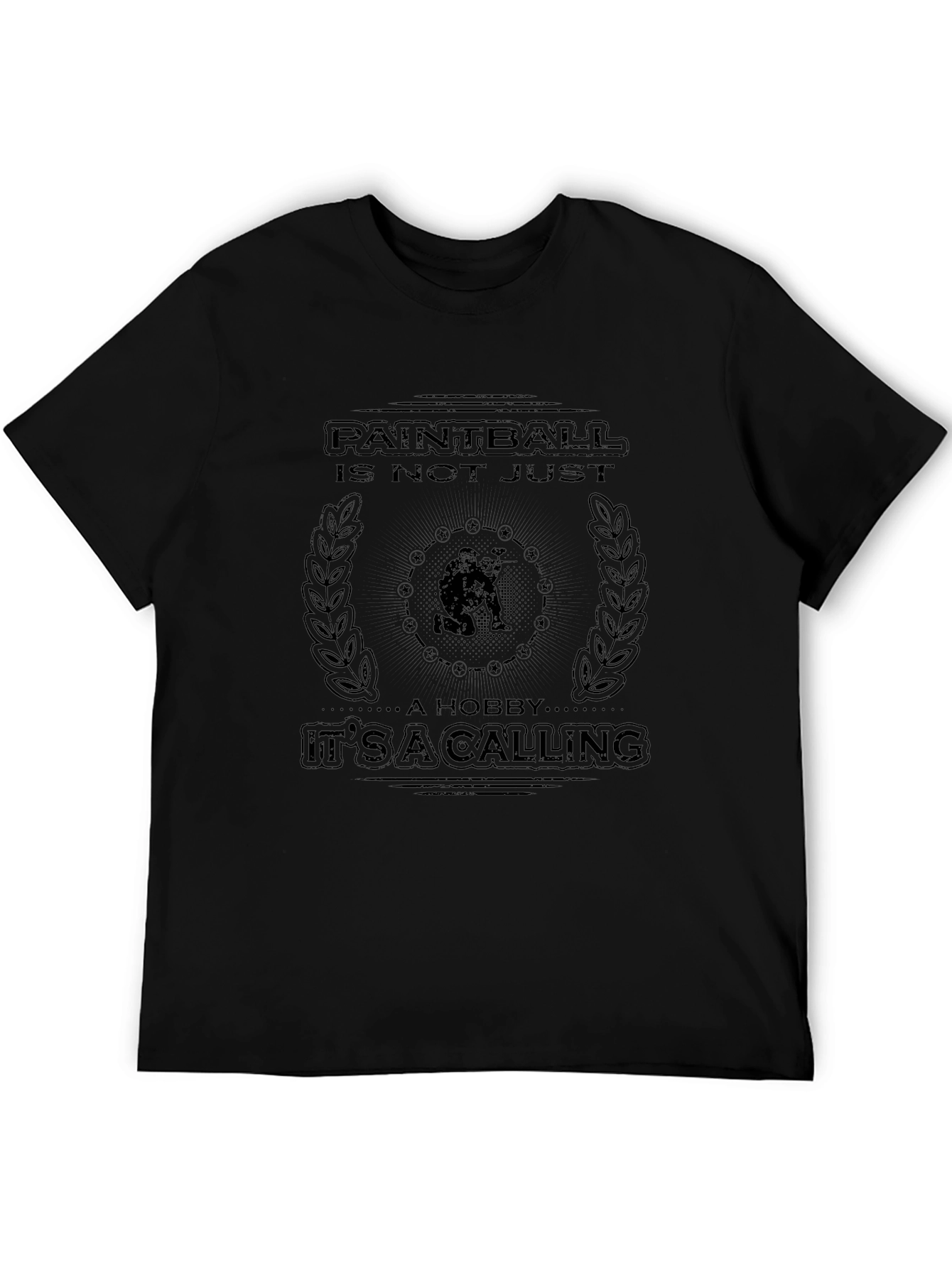 Black Paintball Calling T-Shirt view 5