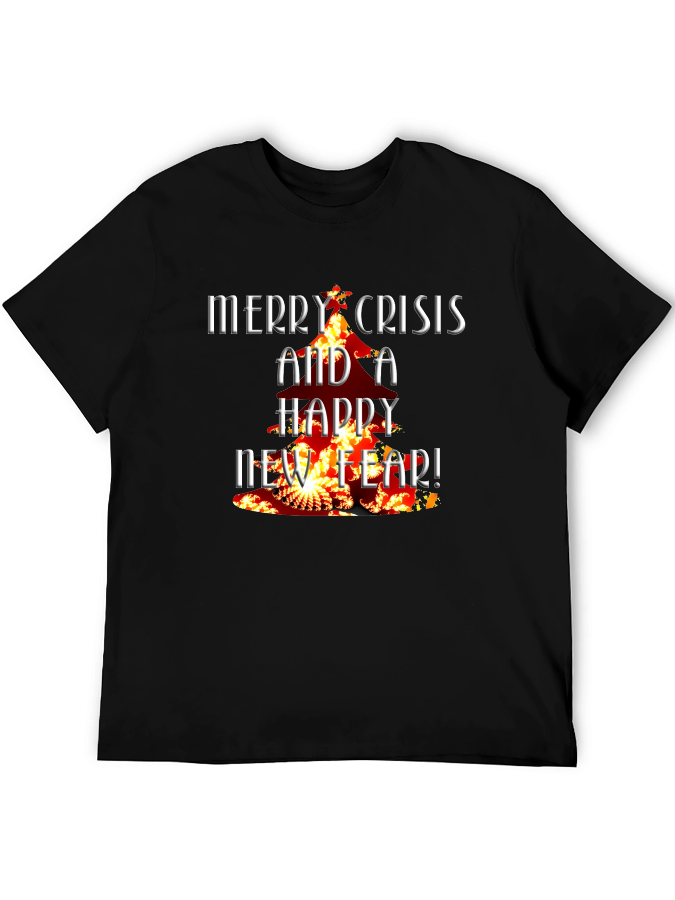 Black Merry Crisis T-Shirt - Dark Humor Tee view 5
