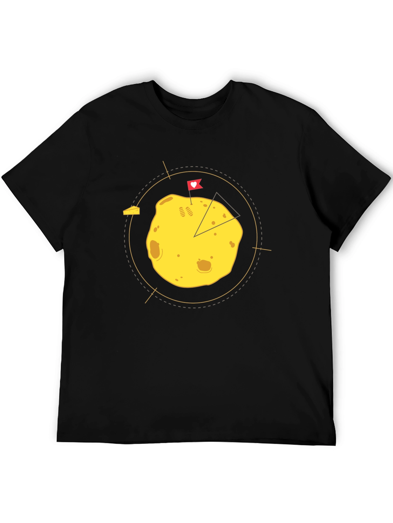 Black Humorous Cheese Lover's Graphic Tee - Black view 5
