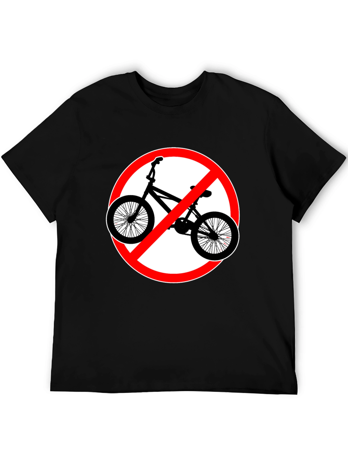 Black No Bikes Allowed Graphic Tee view 5
