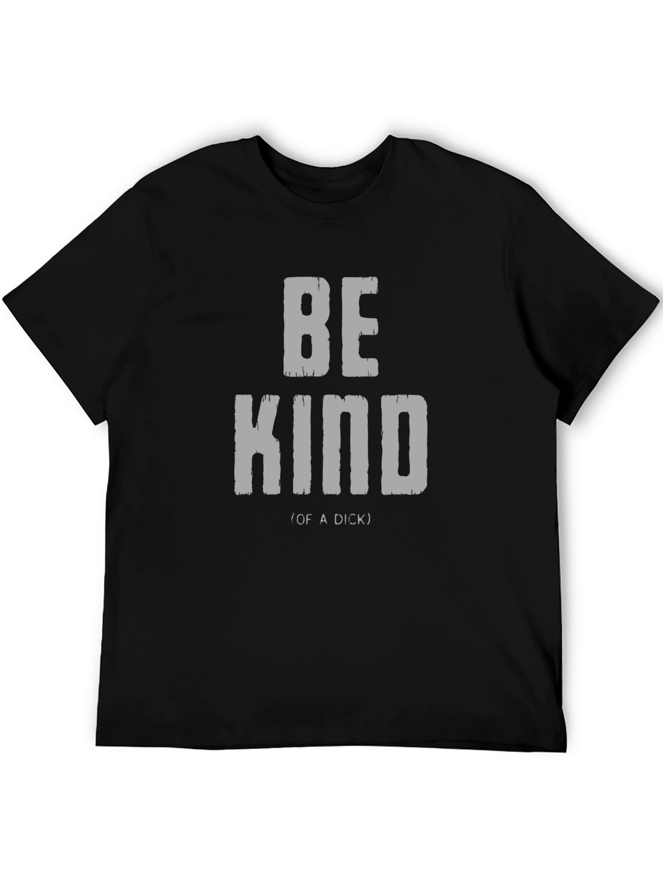 Black Be Kind T-Shirt - Black Crew Neck view 5