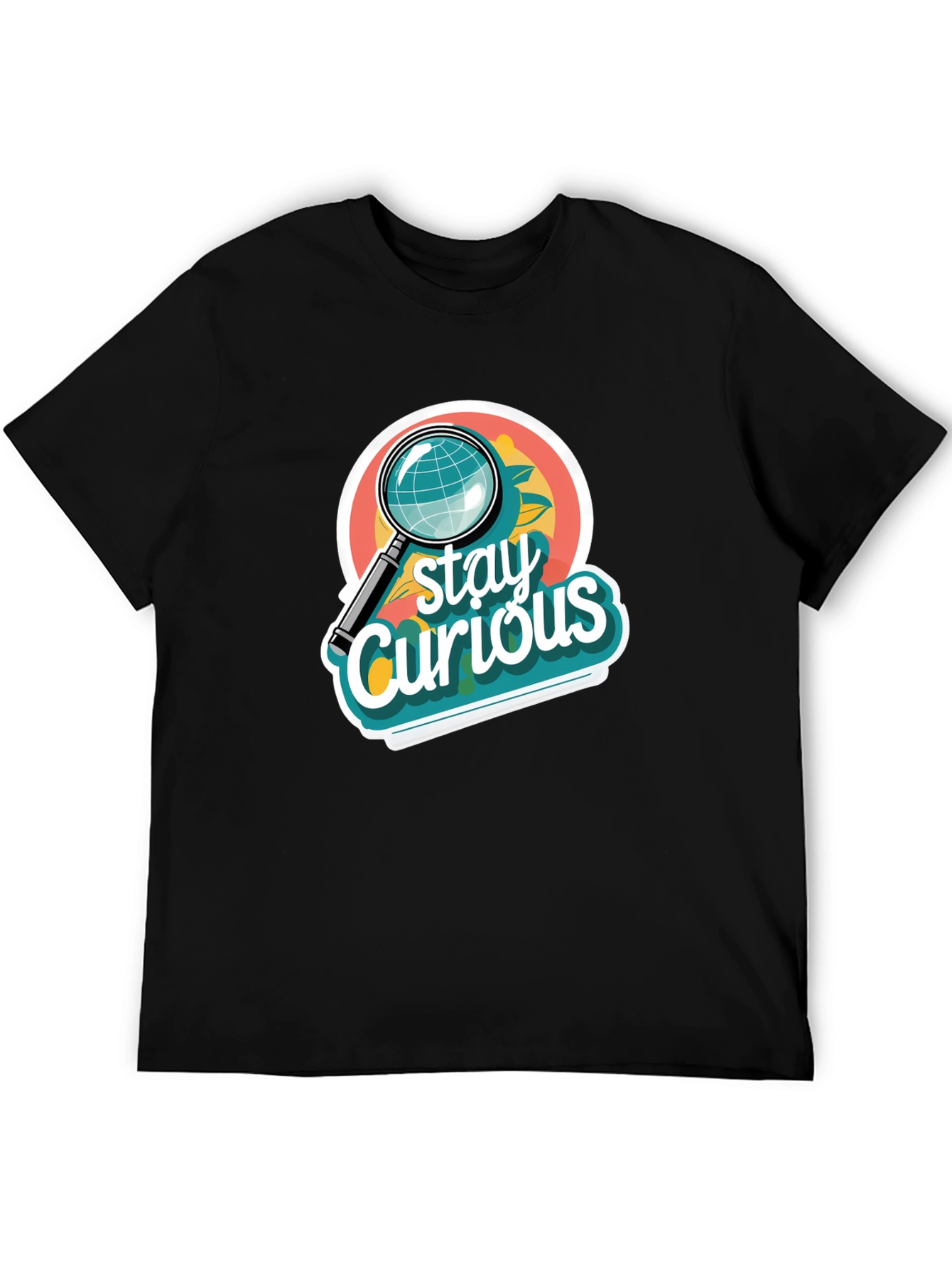 Black Stay Curious Graphic T-Shirt view 5