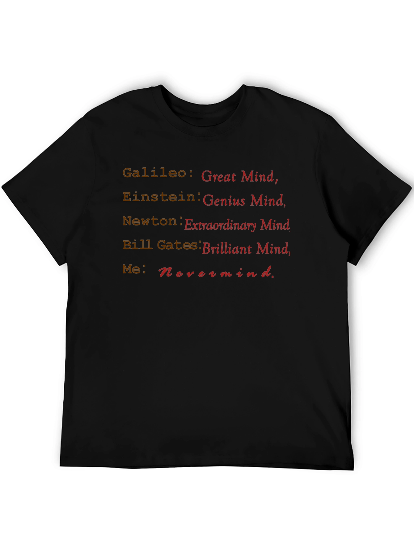 Humorous Genius Mind T-Shirt - 5