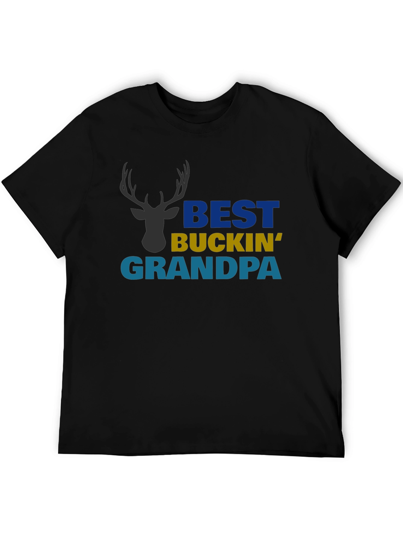 Black Best Buckin' Grandpa Graphic T-Shirt view 5