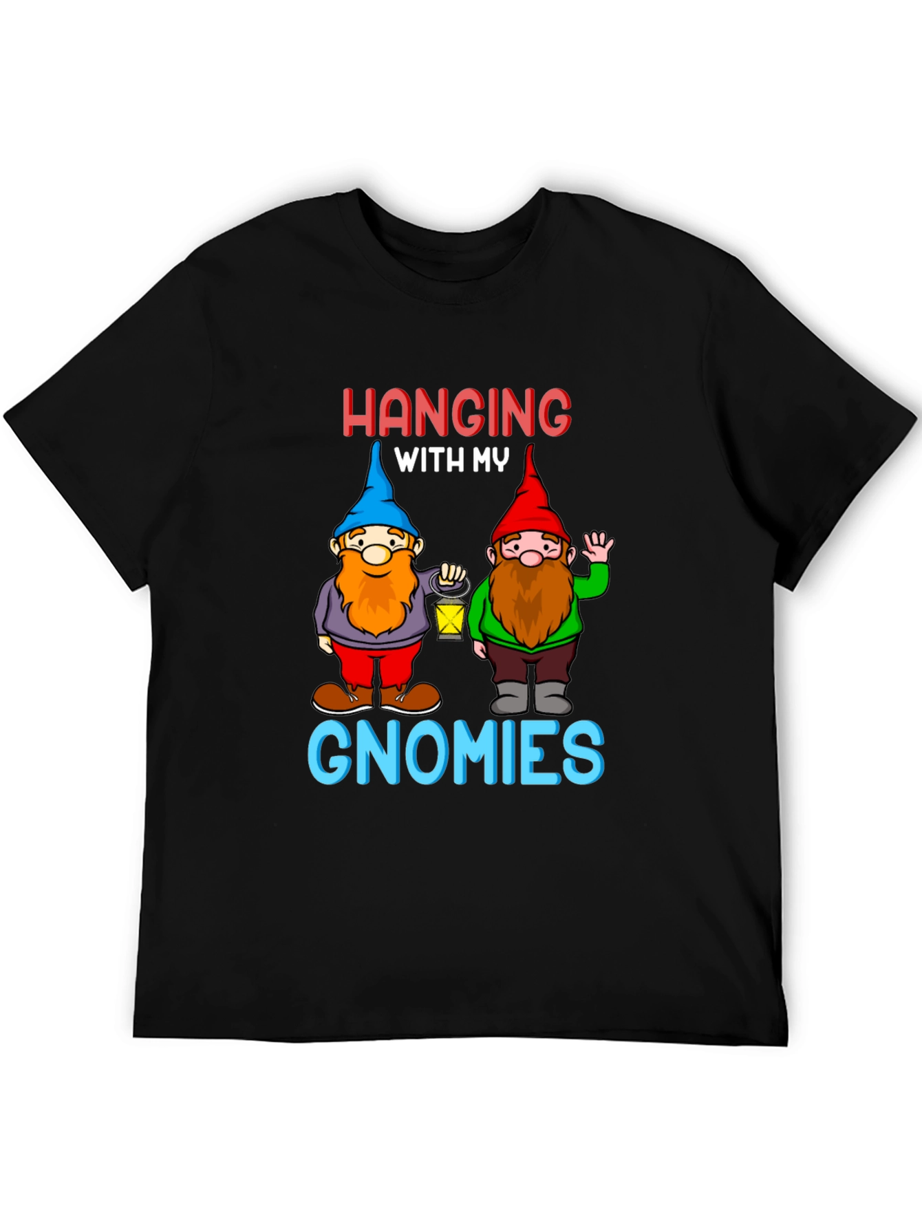 Hanging With My Gnomies Black T-Shirt - 5