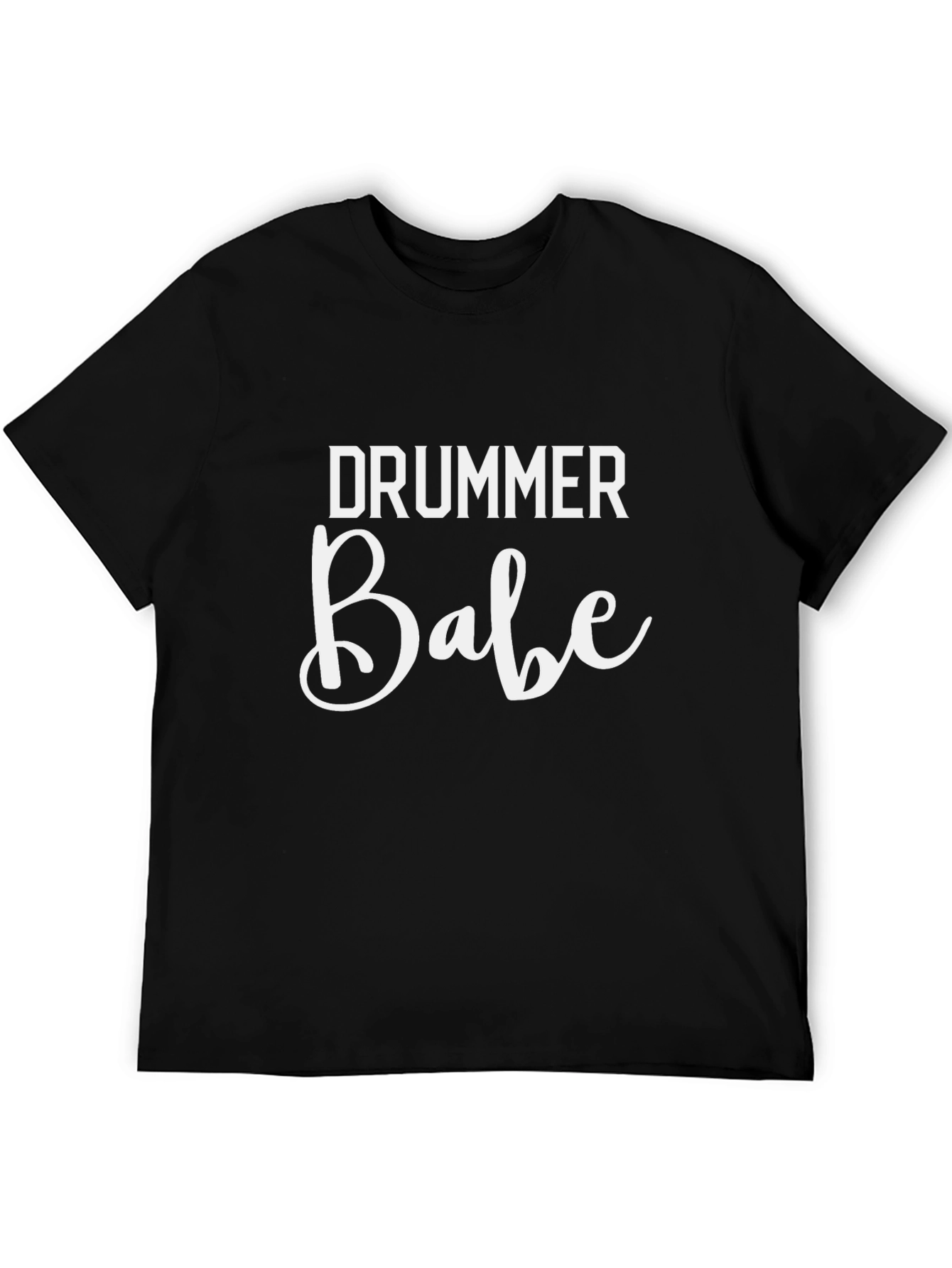 Black Drummer Babe Graphic Tee - Music Lover T-Shirt view 5