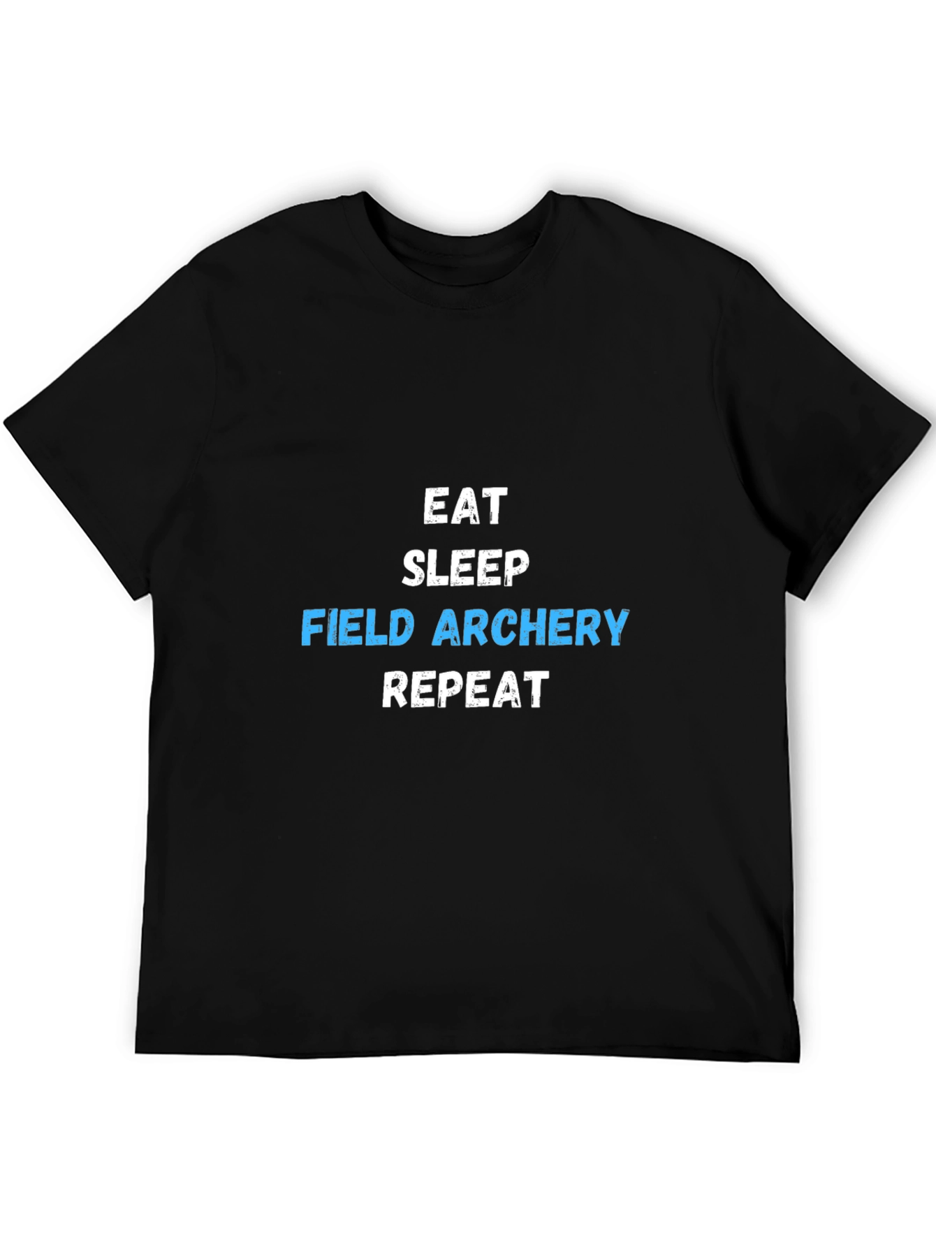 Black Eat Sleep Field Archery Repeat T-Shirt view 5