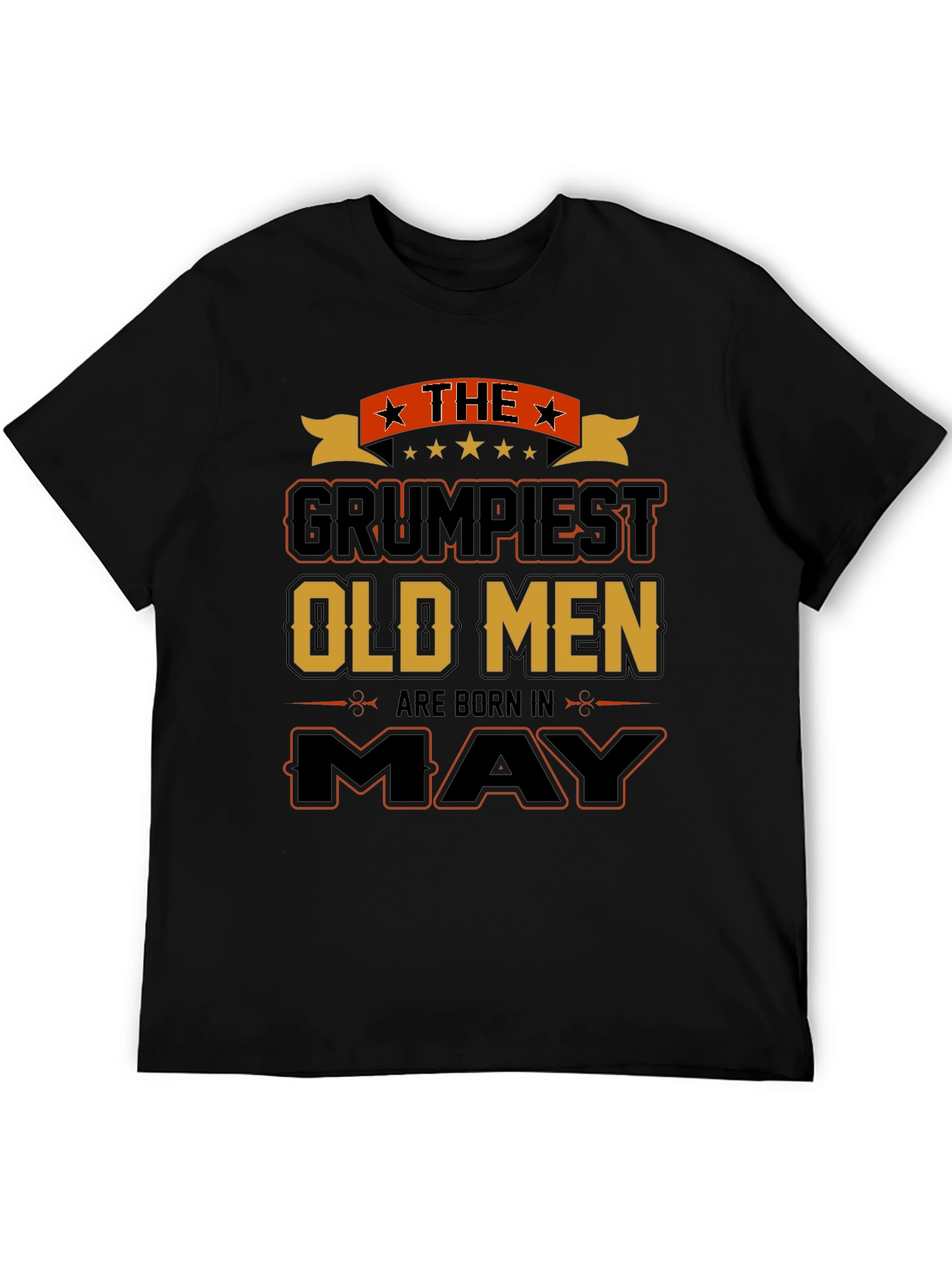 Black Grumpiest Old Men Born In May T-Shirt view 5