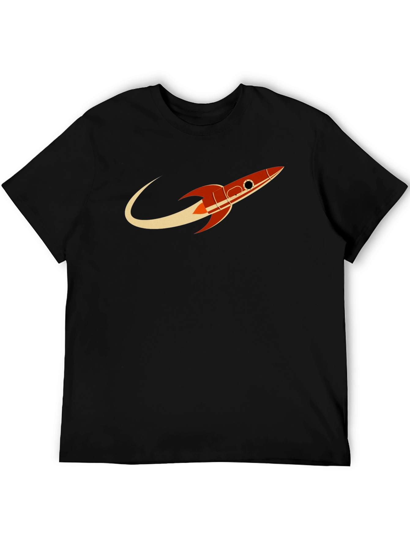 Black Retro Rocket Black T-Shirt - Blast Off in Style! view 5