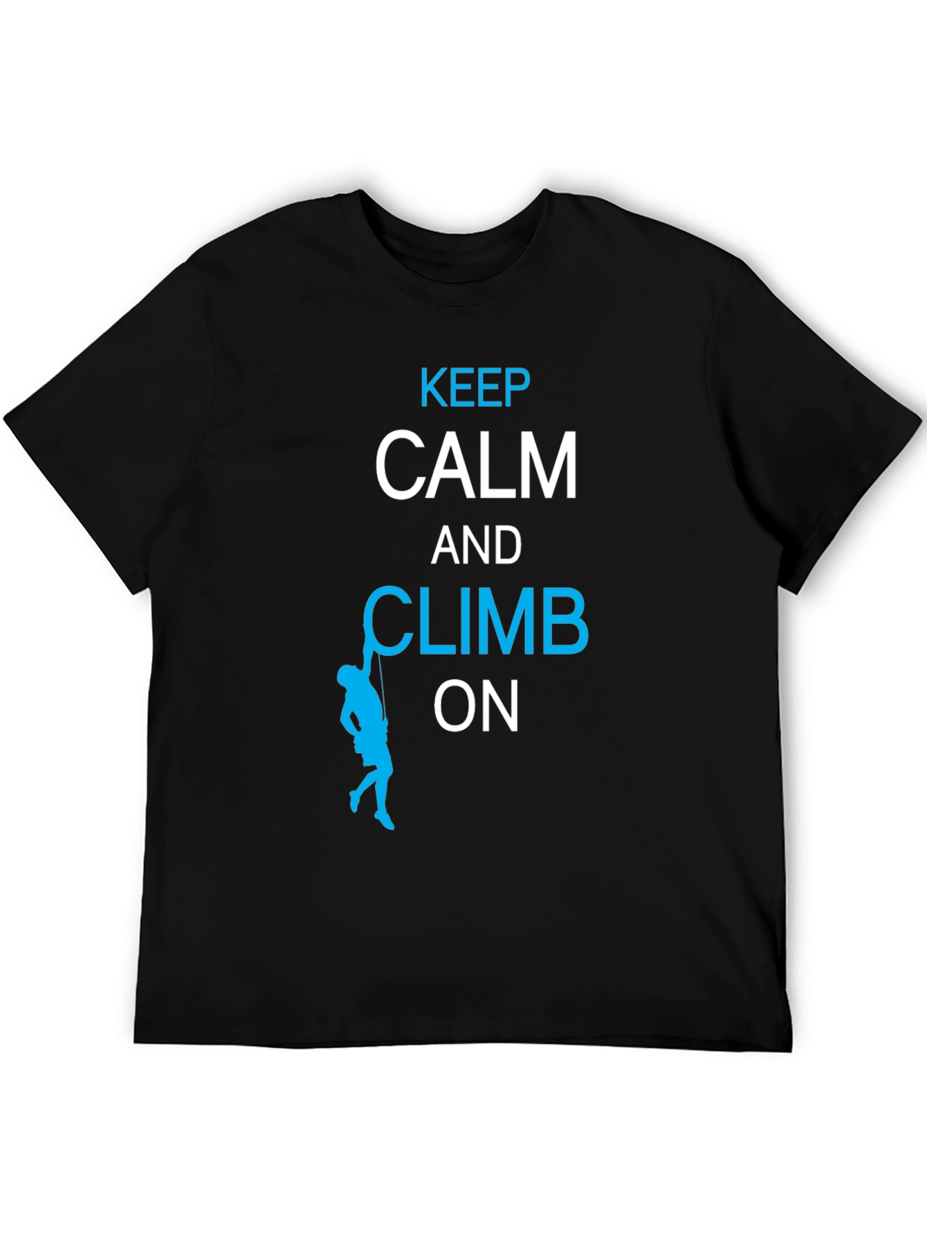 Black Keep Calm and Climb On T-Shirt view 5