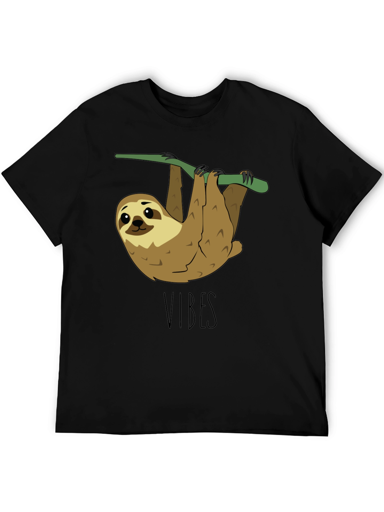 Black Sloth Vibes T-Shirt - Cute Animal Tee view 5