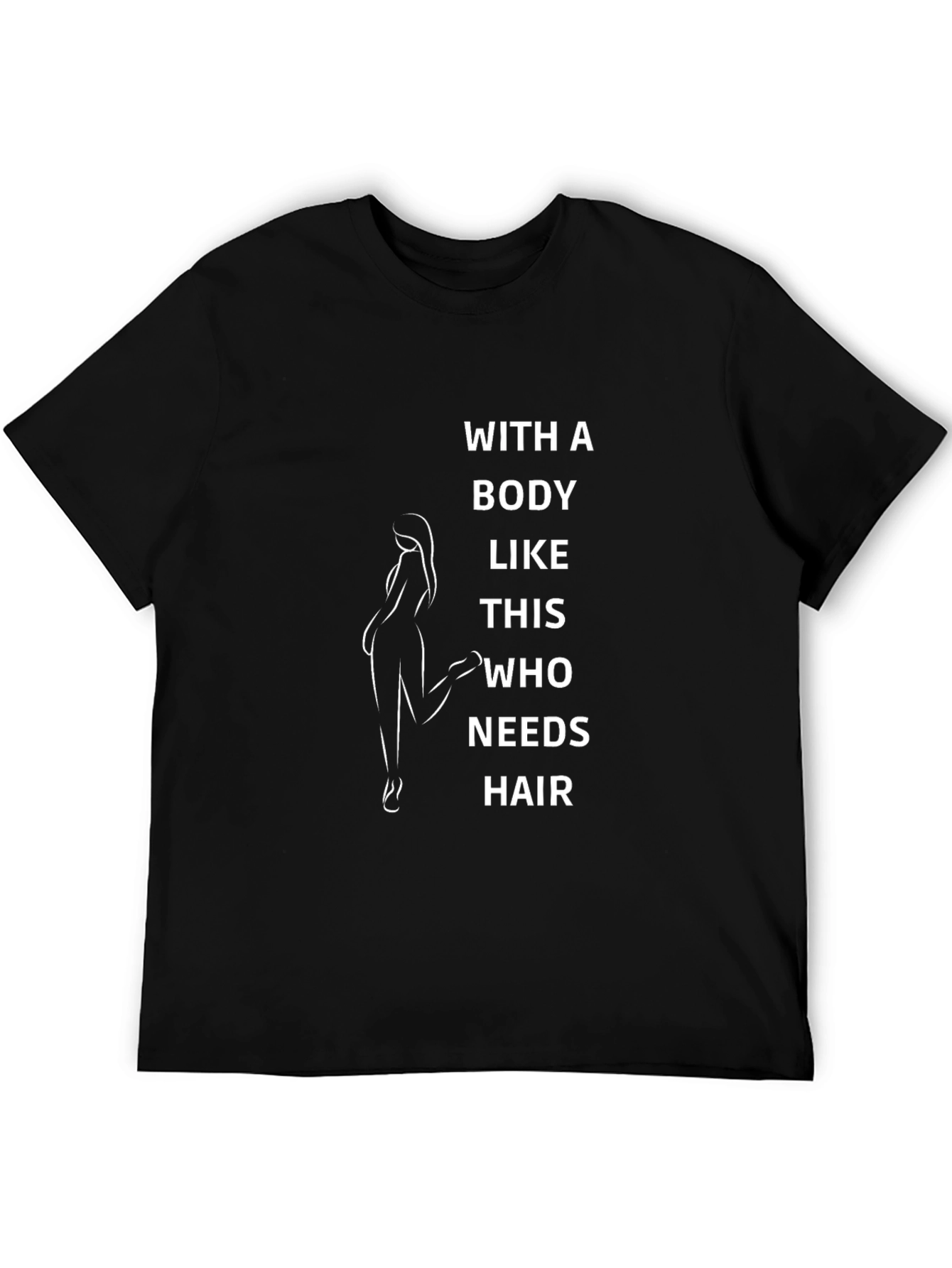 Black Funny Body Positive Bald Woman T-Shirt view 5