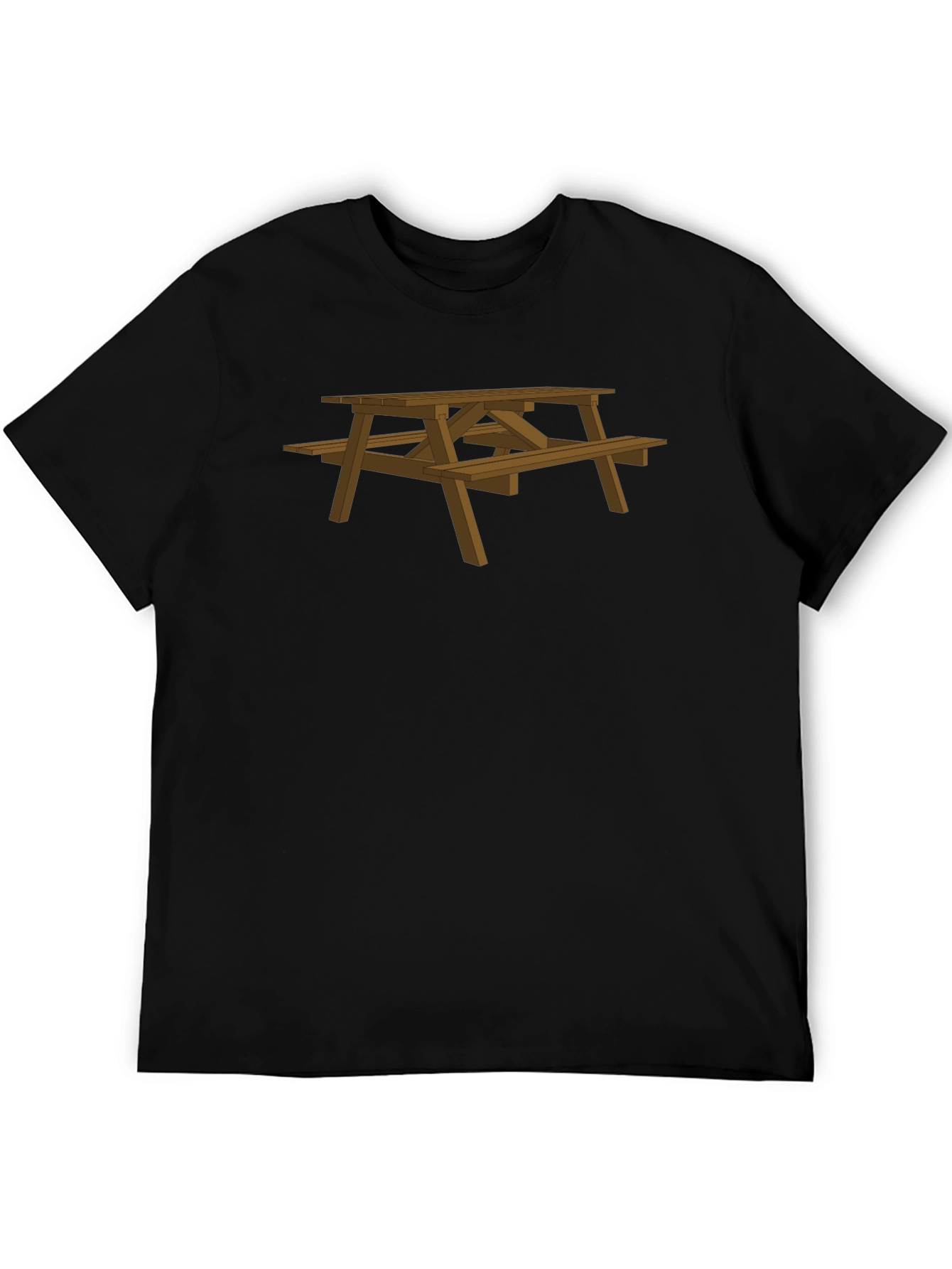 Black Picnic Table Graphic T-Shirt - Outdoor Fun! view 5