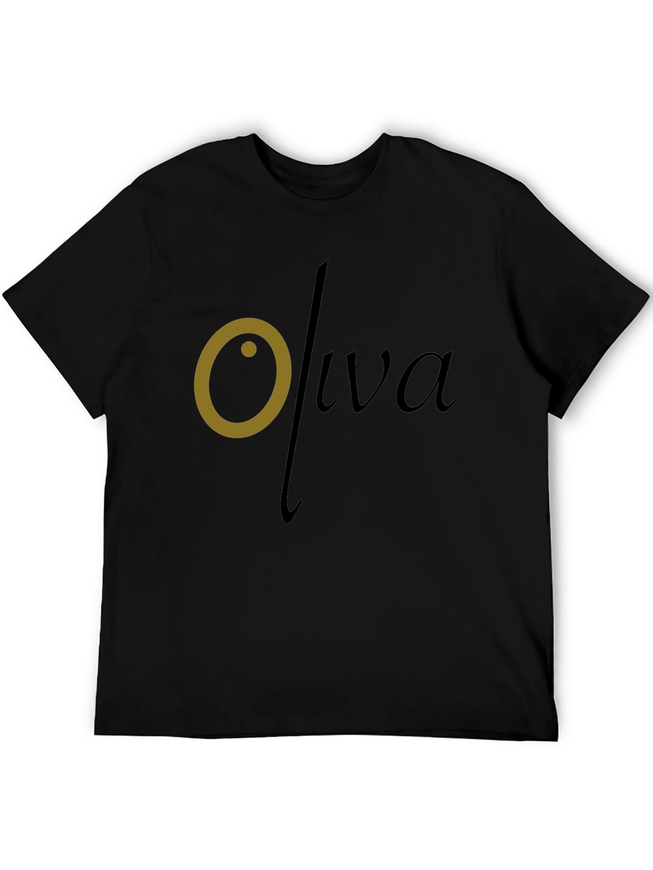Black Oliva Graphic Tee - Stylish & Comfortable Black T-Shirt view 5