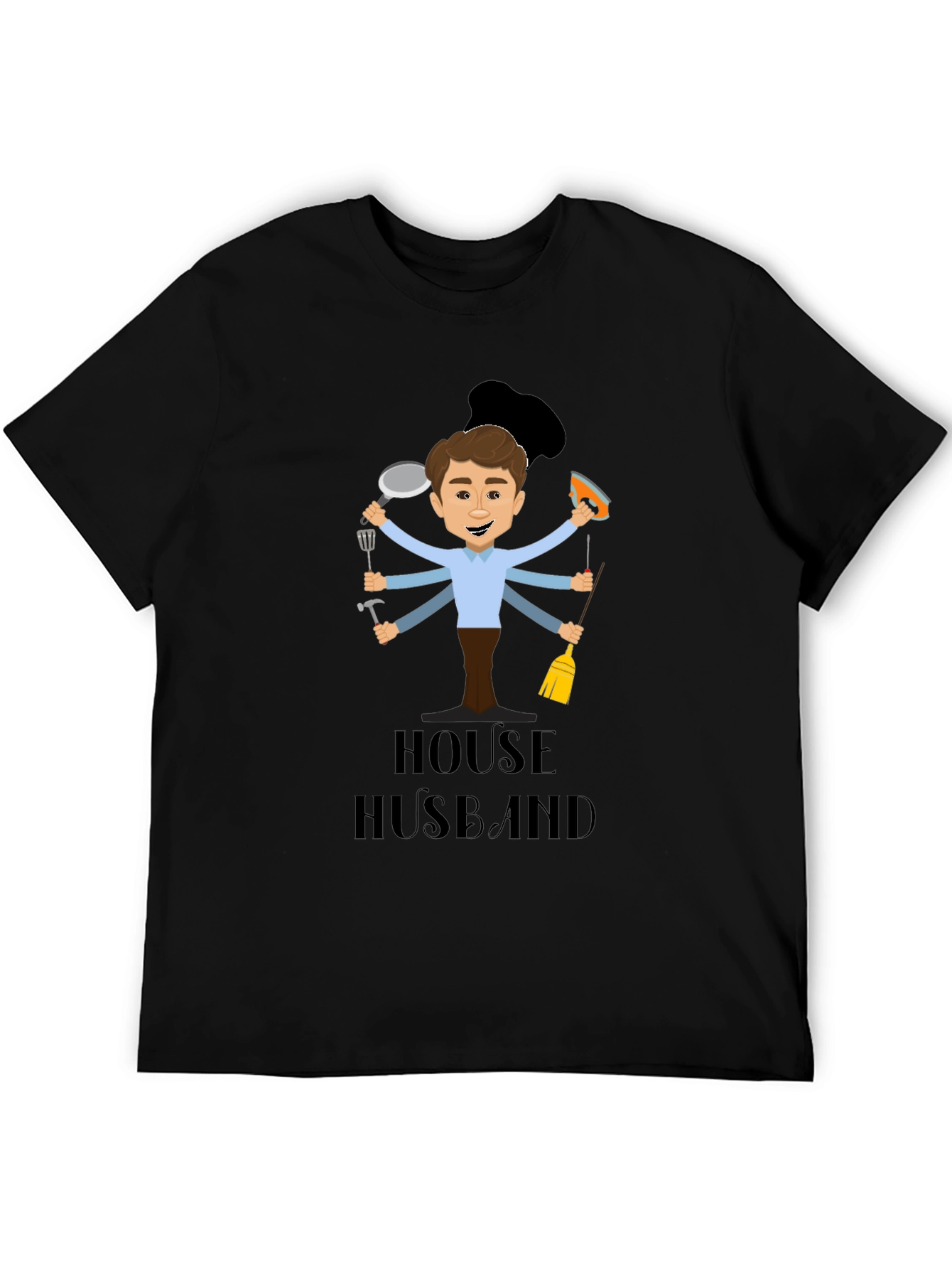 Black House Husband Graphic Tee - Multi-Tasking Dad view 5