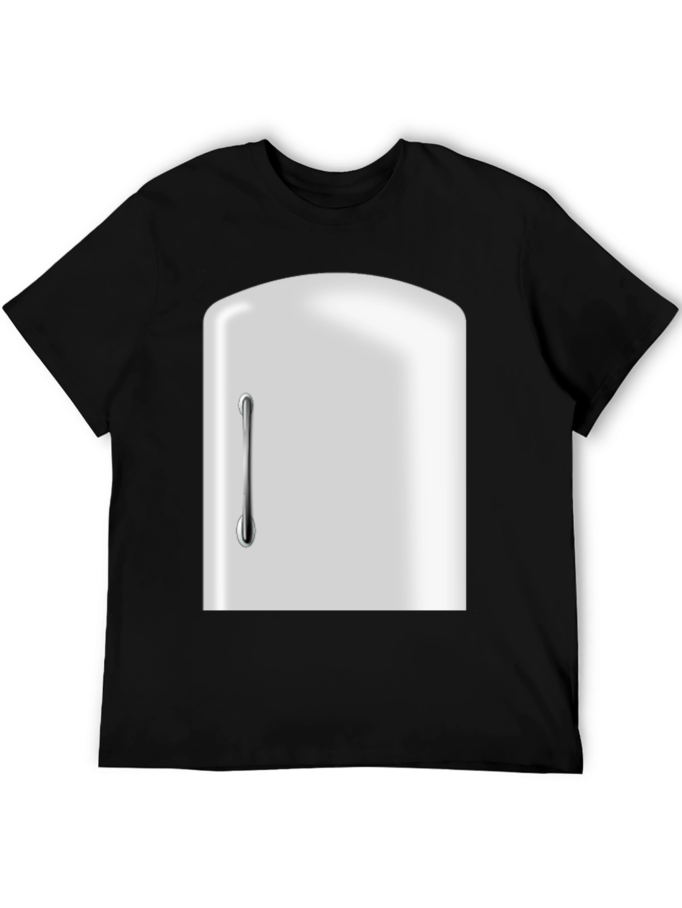 Black Novelty Refrigerator Door Graphic T-Shirt view 5