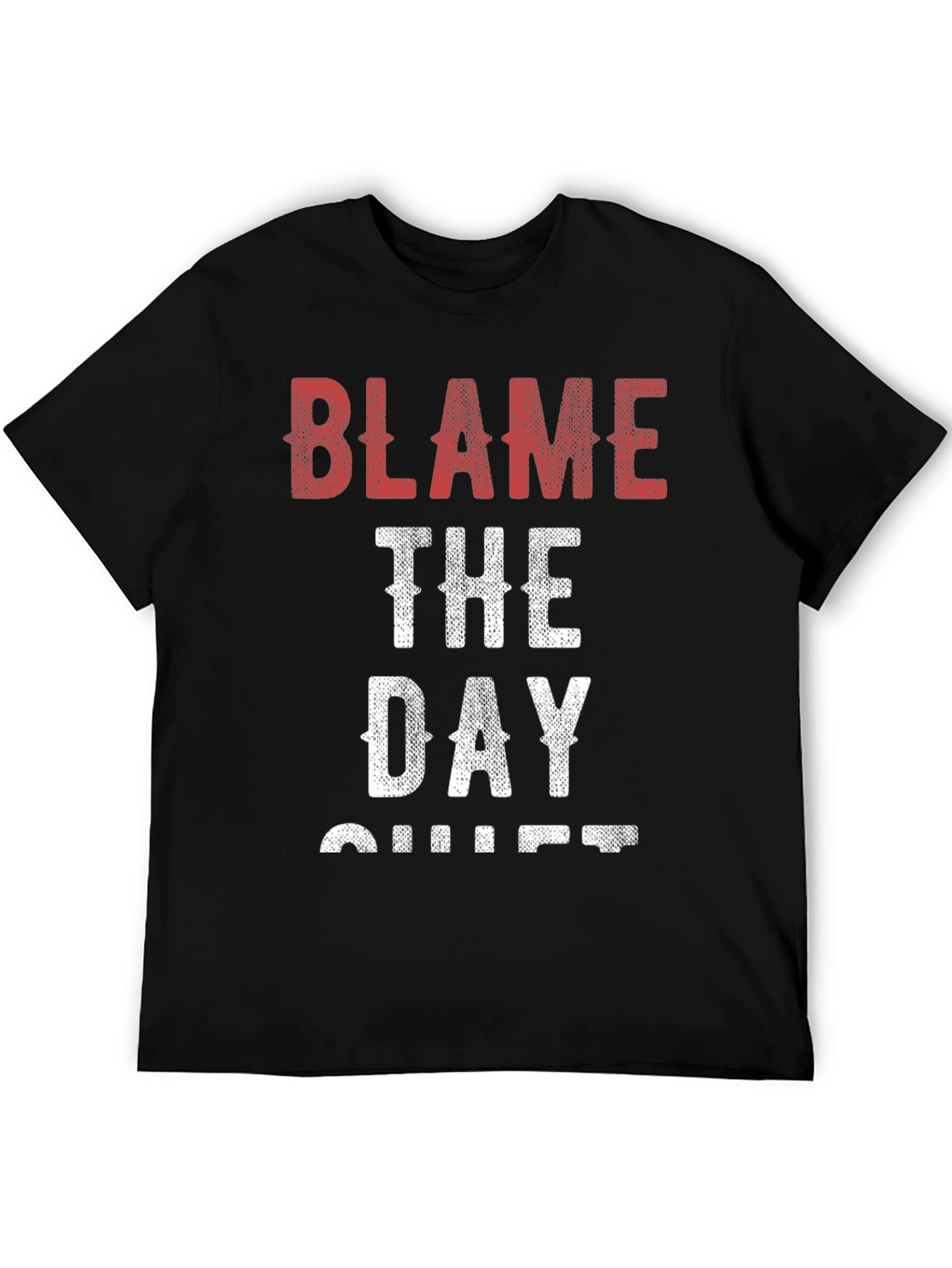 Black Blame The Day Shift Graphic Tee view 5