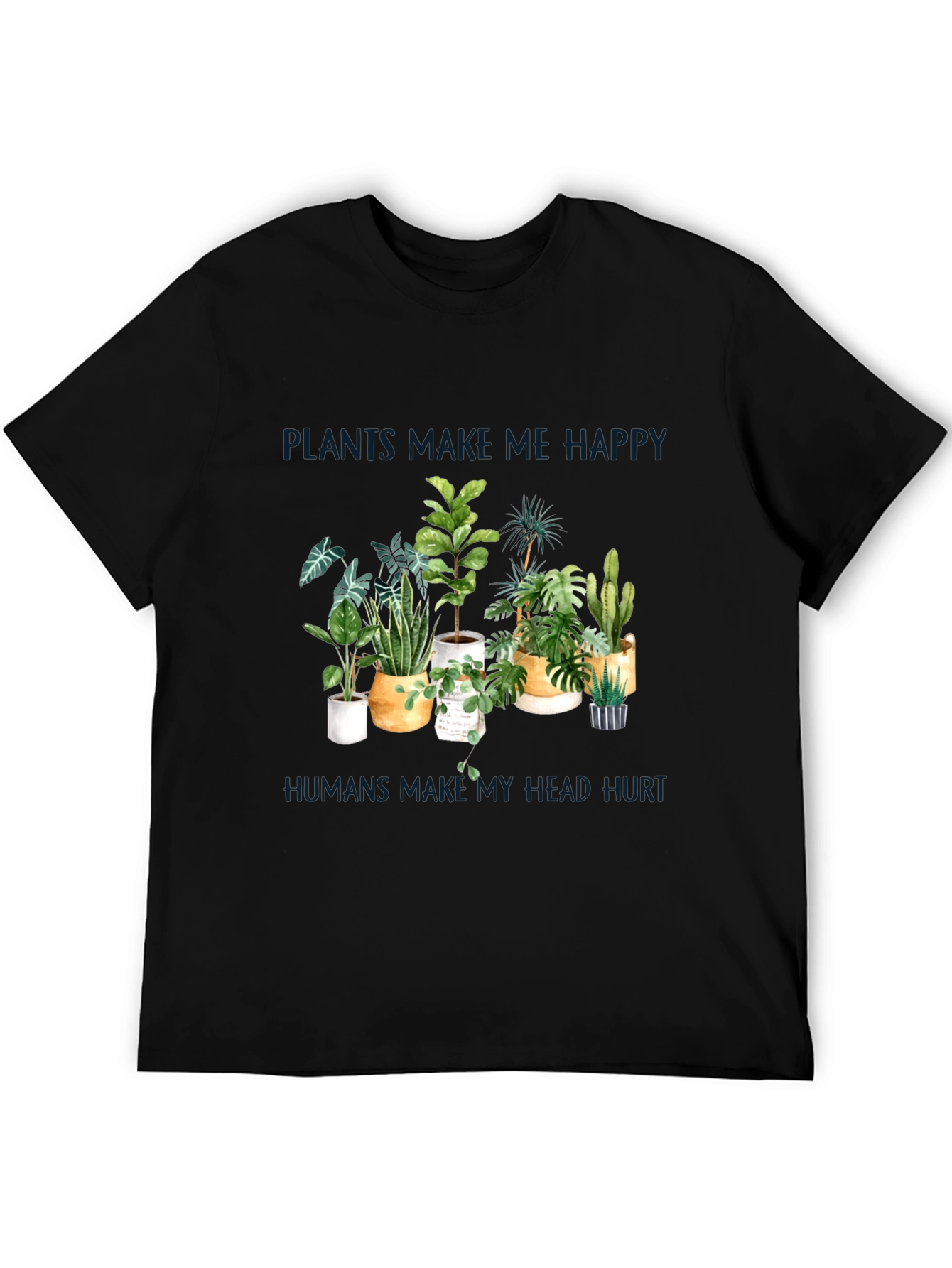 Black Plants Make Me Happy T-Shirt view 5