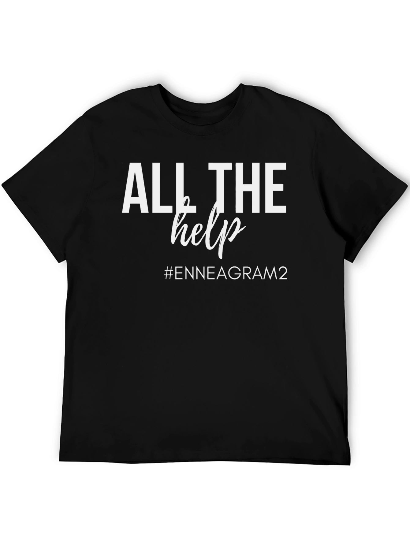 Black All The Help Enneagram 2 T-Shirt view 5