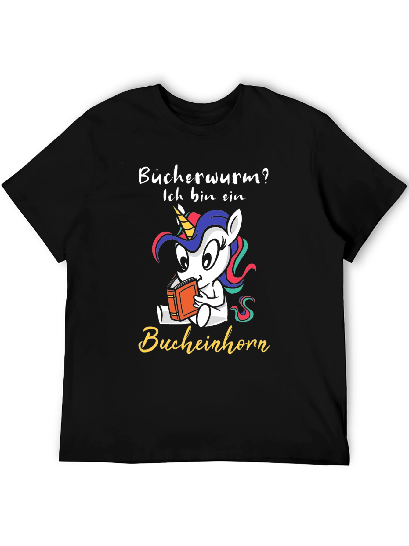Black Bookworm Unicorn T-Shirt - Funny Reader Tee view 5