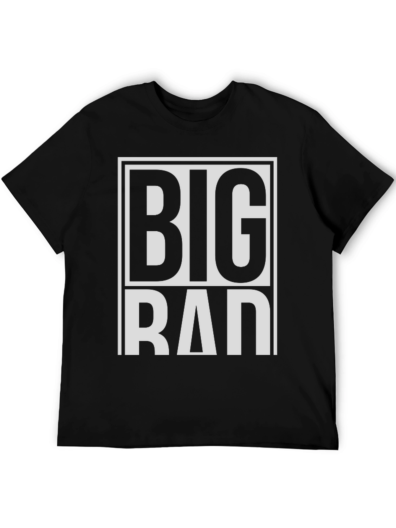 Black Big Rad Graphic Tee - Bold Statement T-Shirt view 5