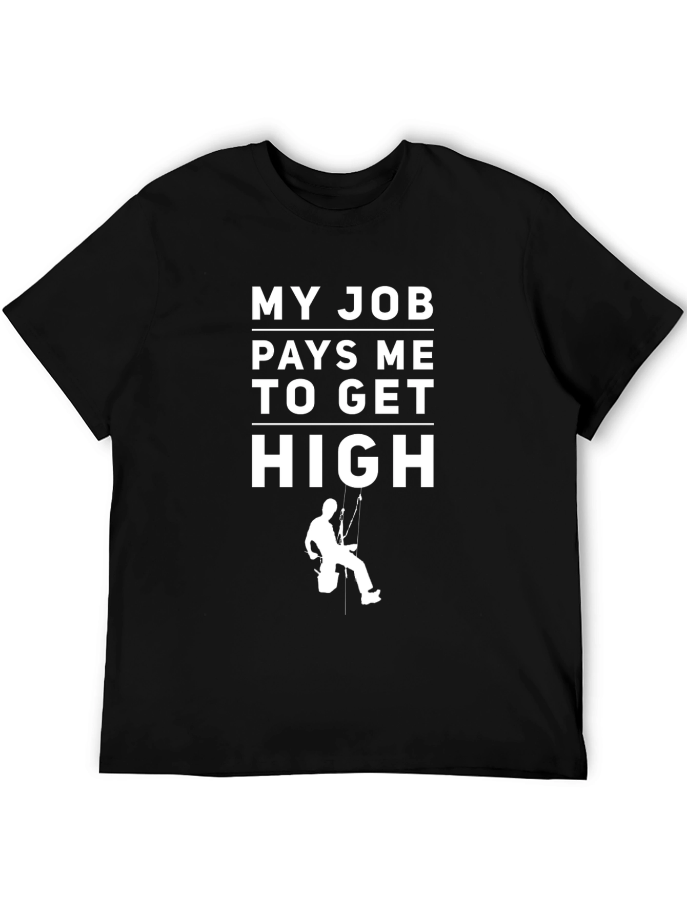 Black My Job Pays Me To Get High T-Shirt view 5