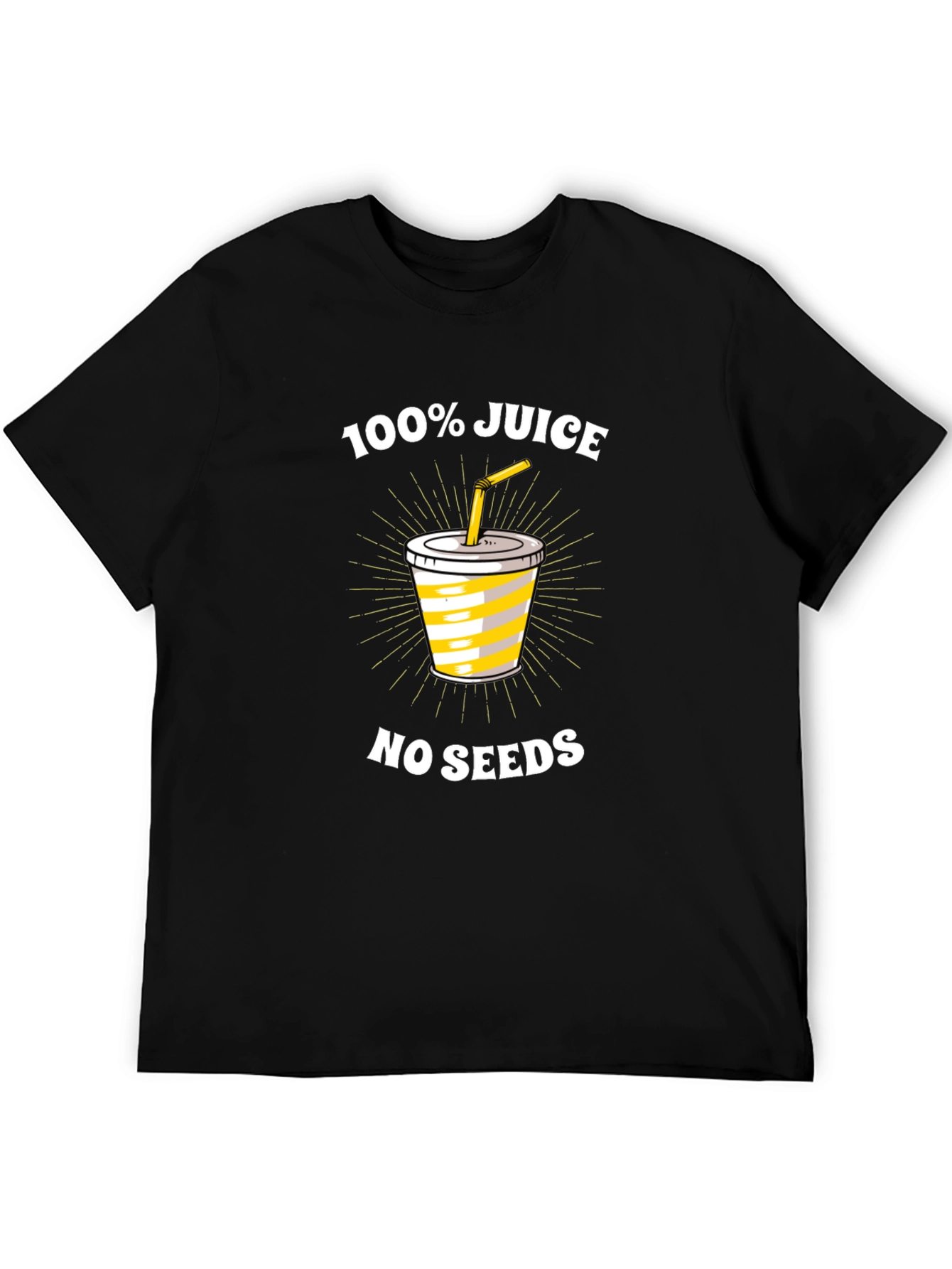 Black 100% Juice No Seeds Graphic Tee view 5