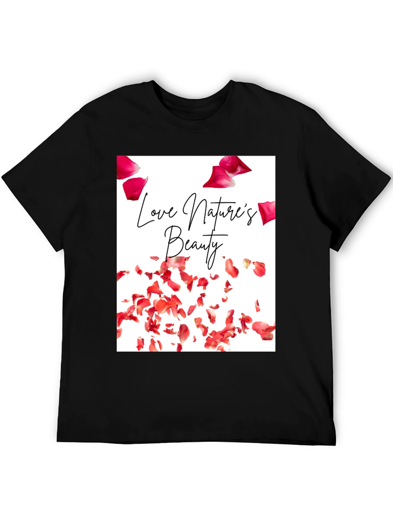 Black Nature's Beauty Graphic Tee - Soft Cotton Comfort view 5