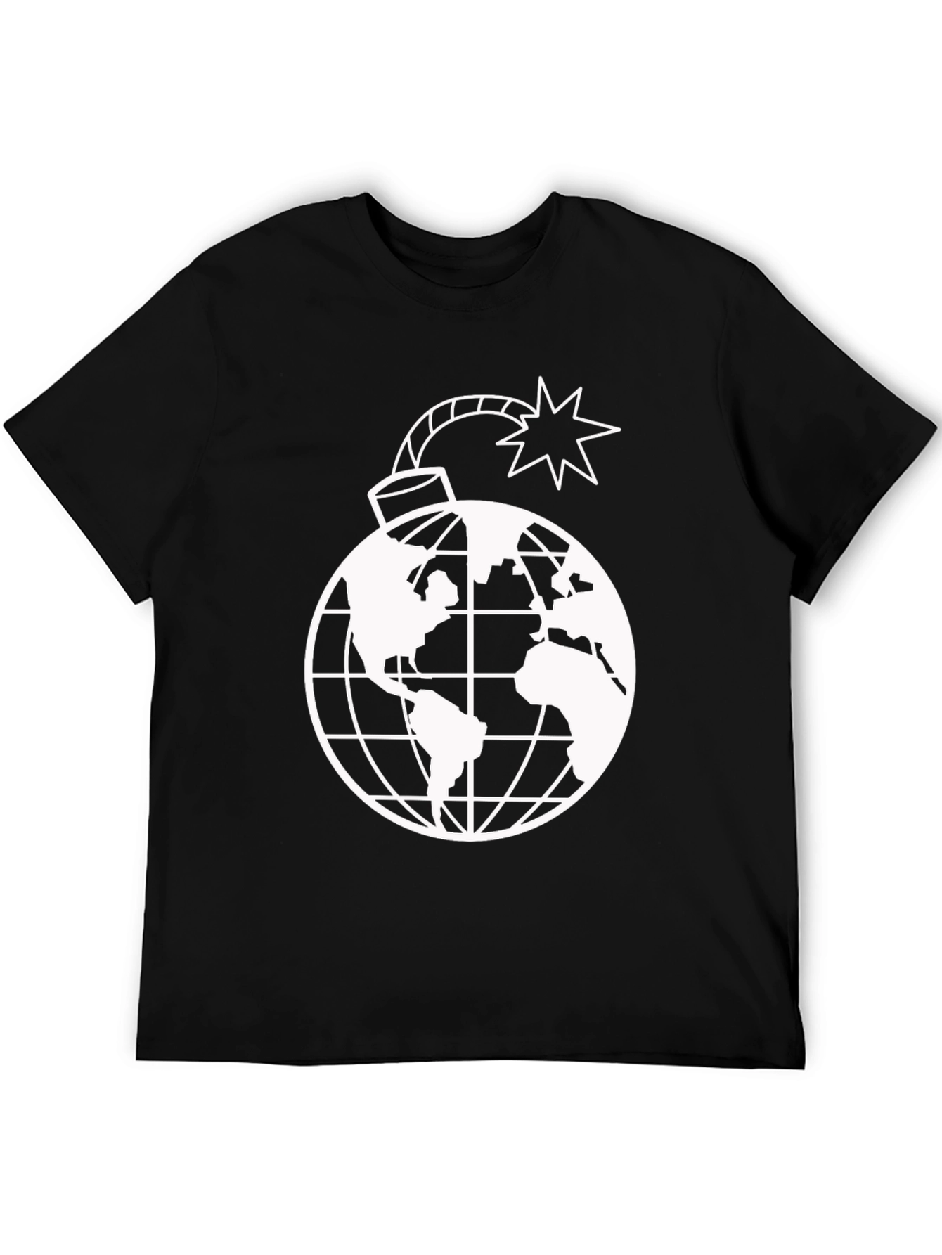 Black Global Bomb Tee - Men's Graphic T-Shirt view 5