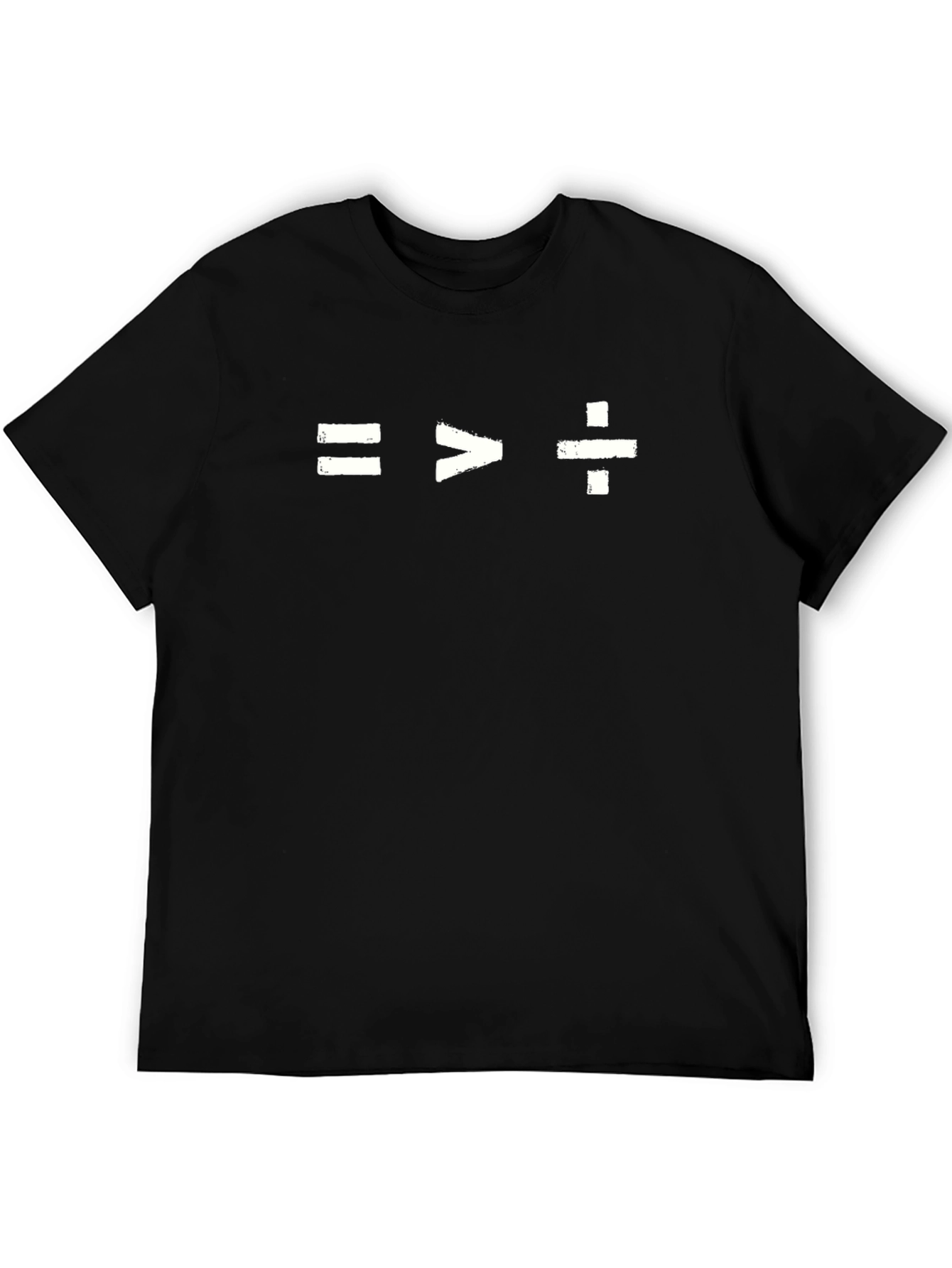 Black Equality, Greater Than, Division Black T-Shirt view 5