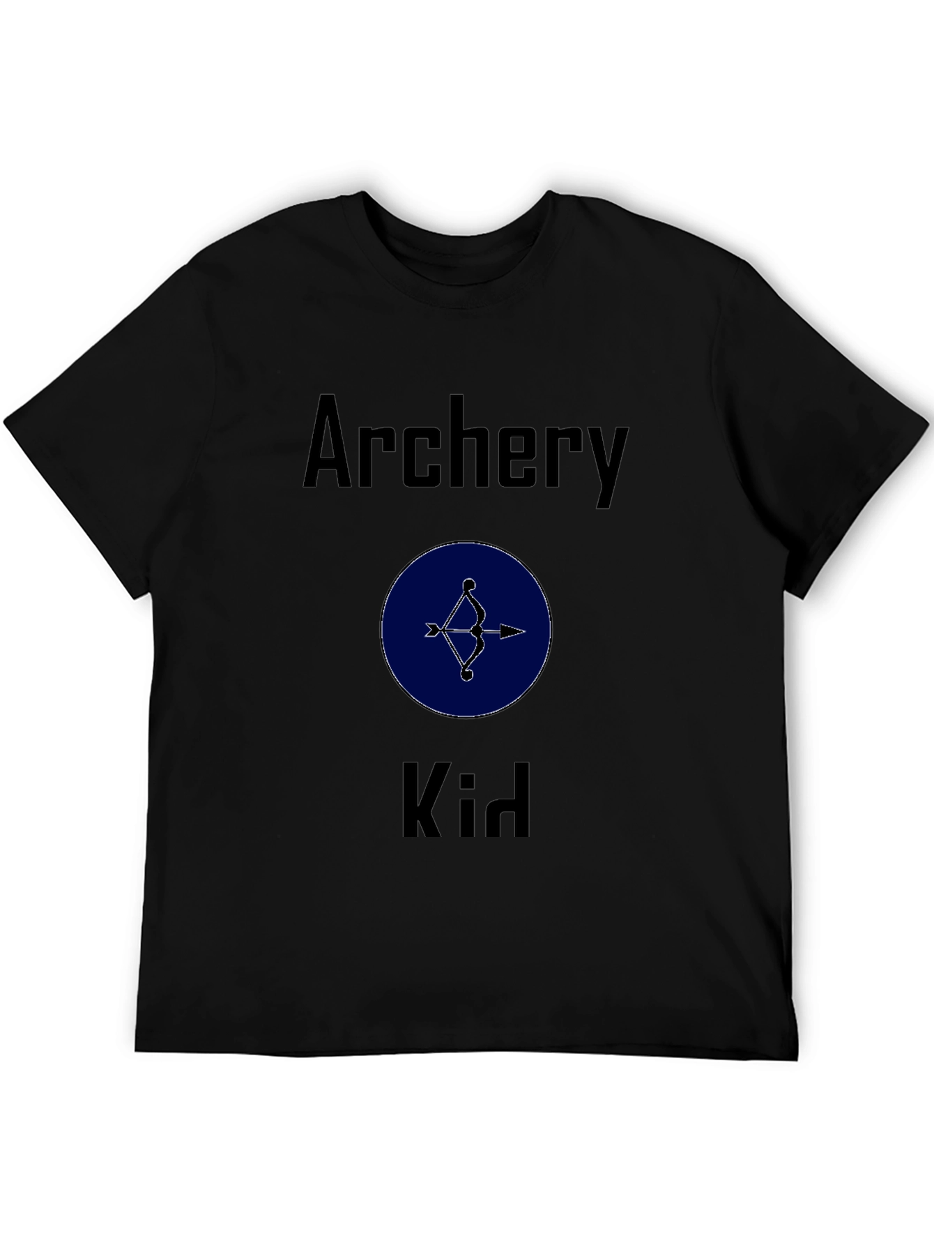 Black Archery Kid T-Shirt: Bow & Arrow Design view 5