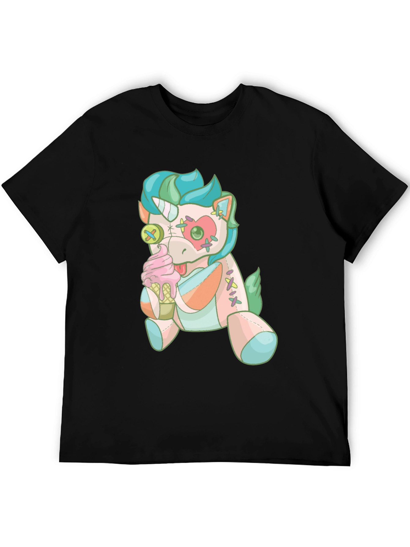 Black Unicorn Plush T-Shirt view 5