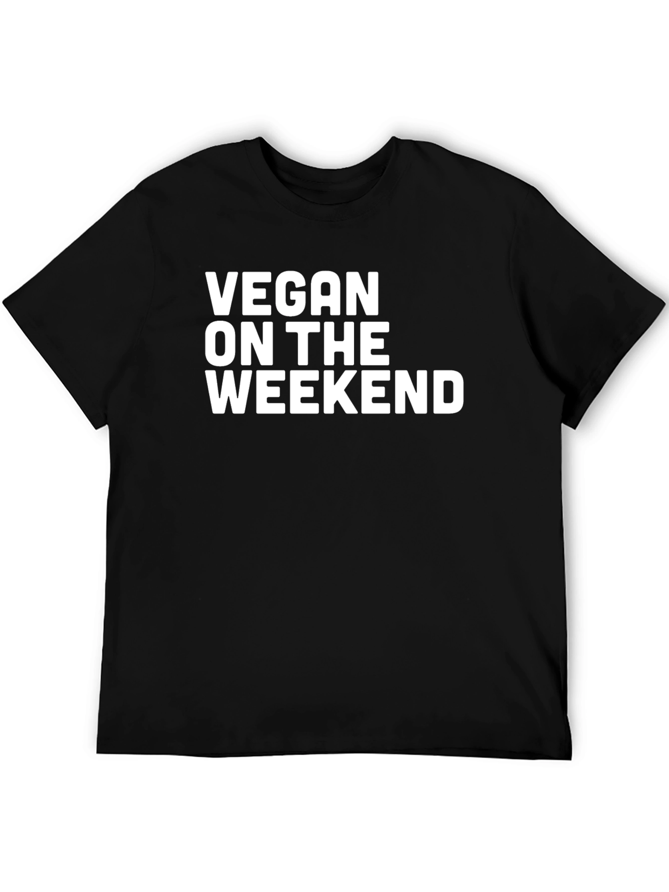 Black Vegan on the Weekend Black T-Shirt view 5