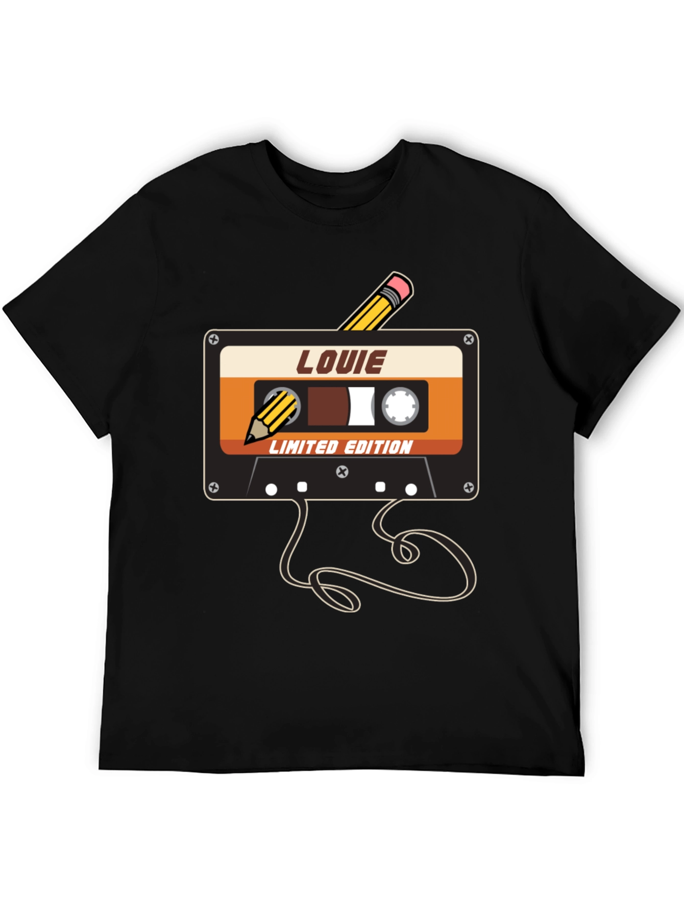 Black Louie Limited Edition Retro Cassette Tape Graphic Tee view 5