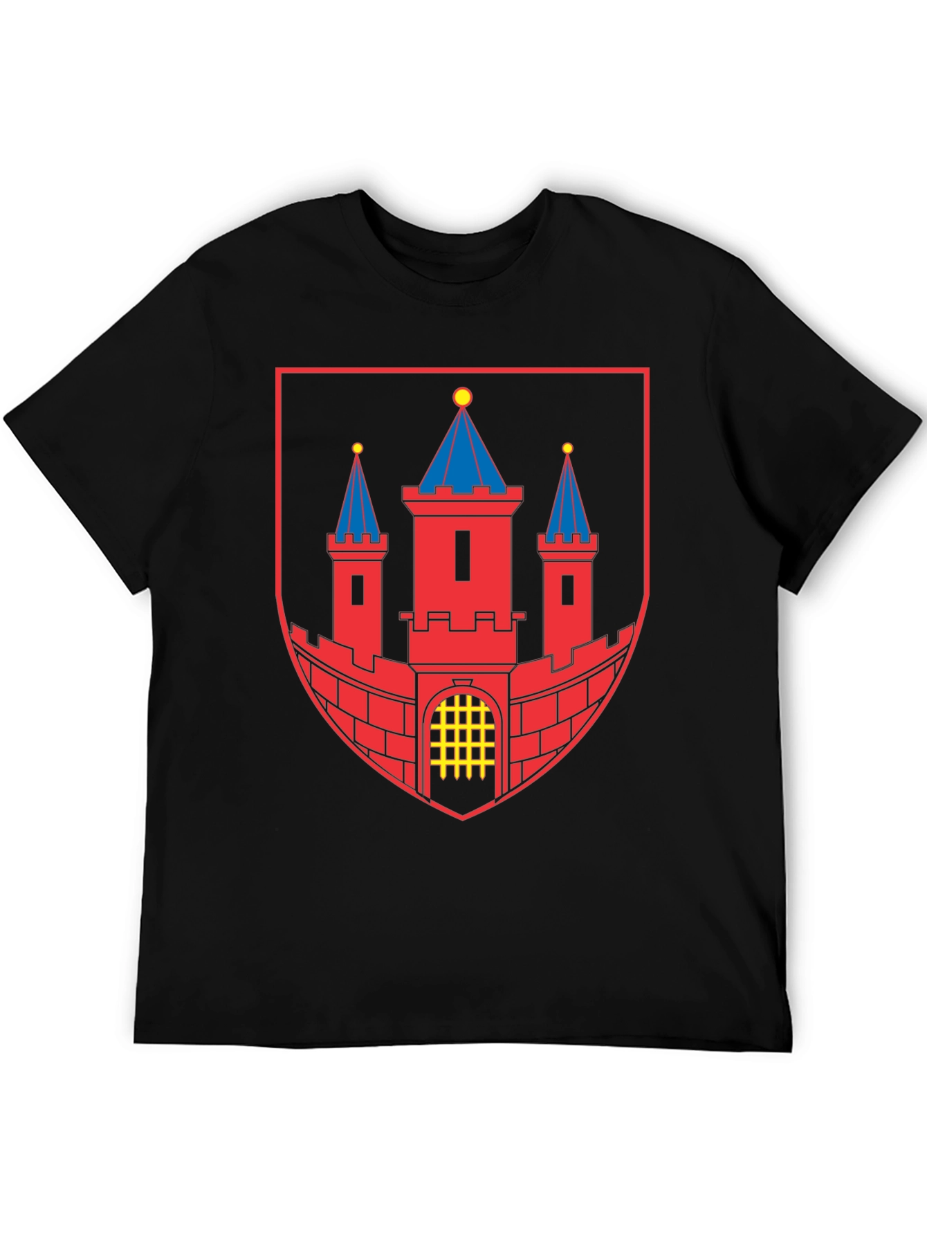 Black Black T-Shirt with City Coat of Arms Graphic view 5