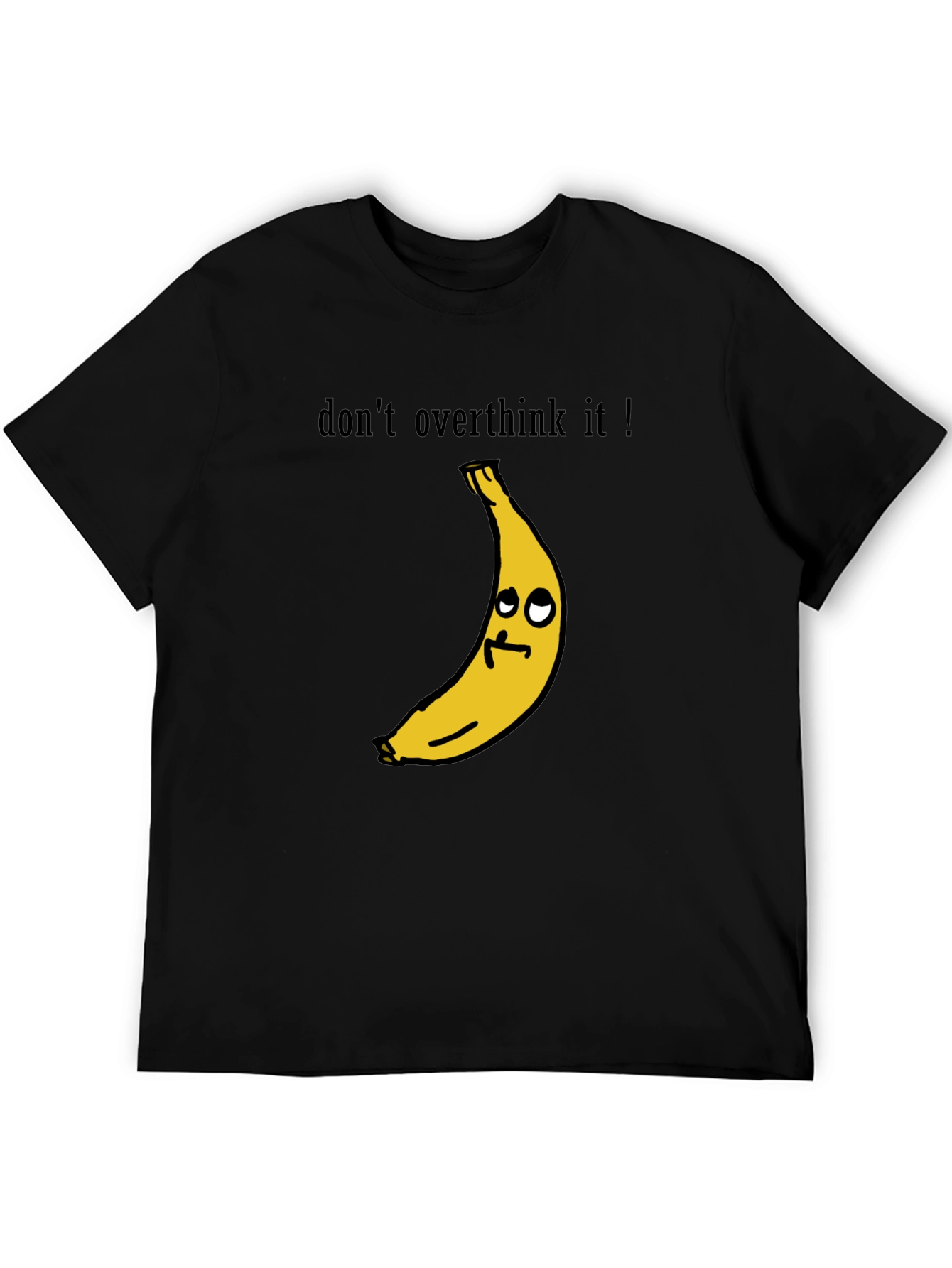 Black Funny Banana Graphic Tee - Don't Overthink It T-Shirt view 5