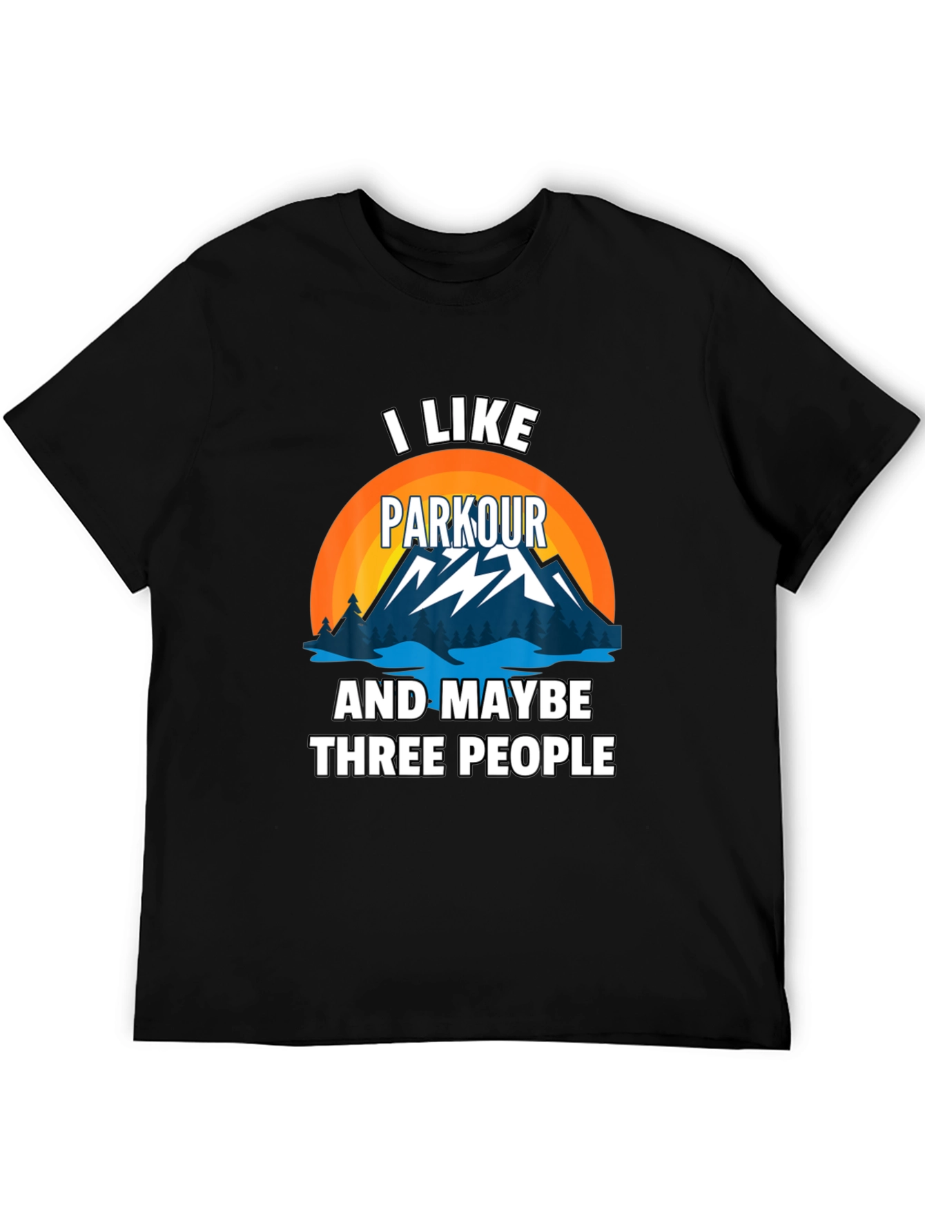 Black Parkour & People Graphic Tee view 5