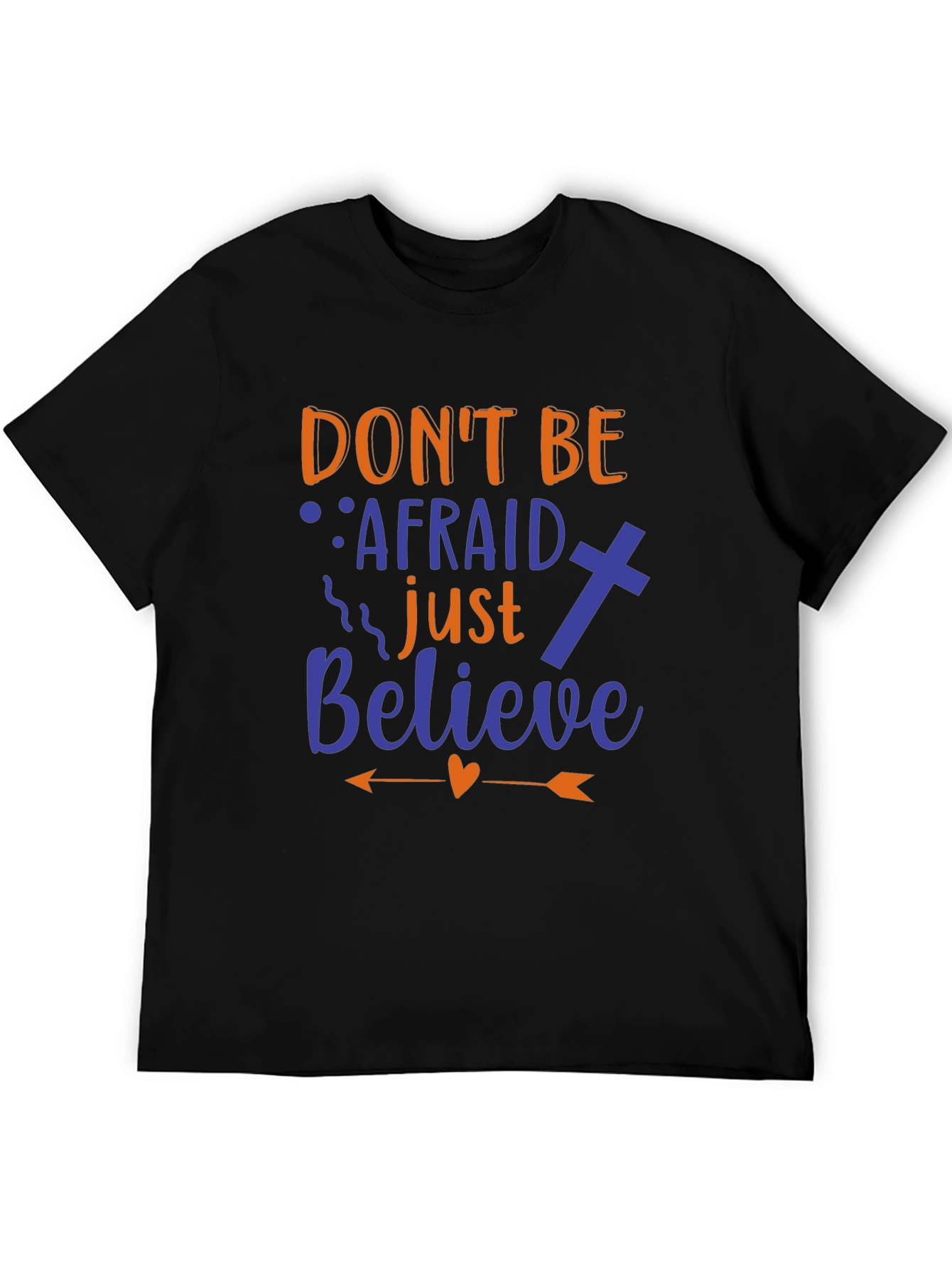 Black Don't Be Afraid Graphic Print T-Shirt view 5