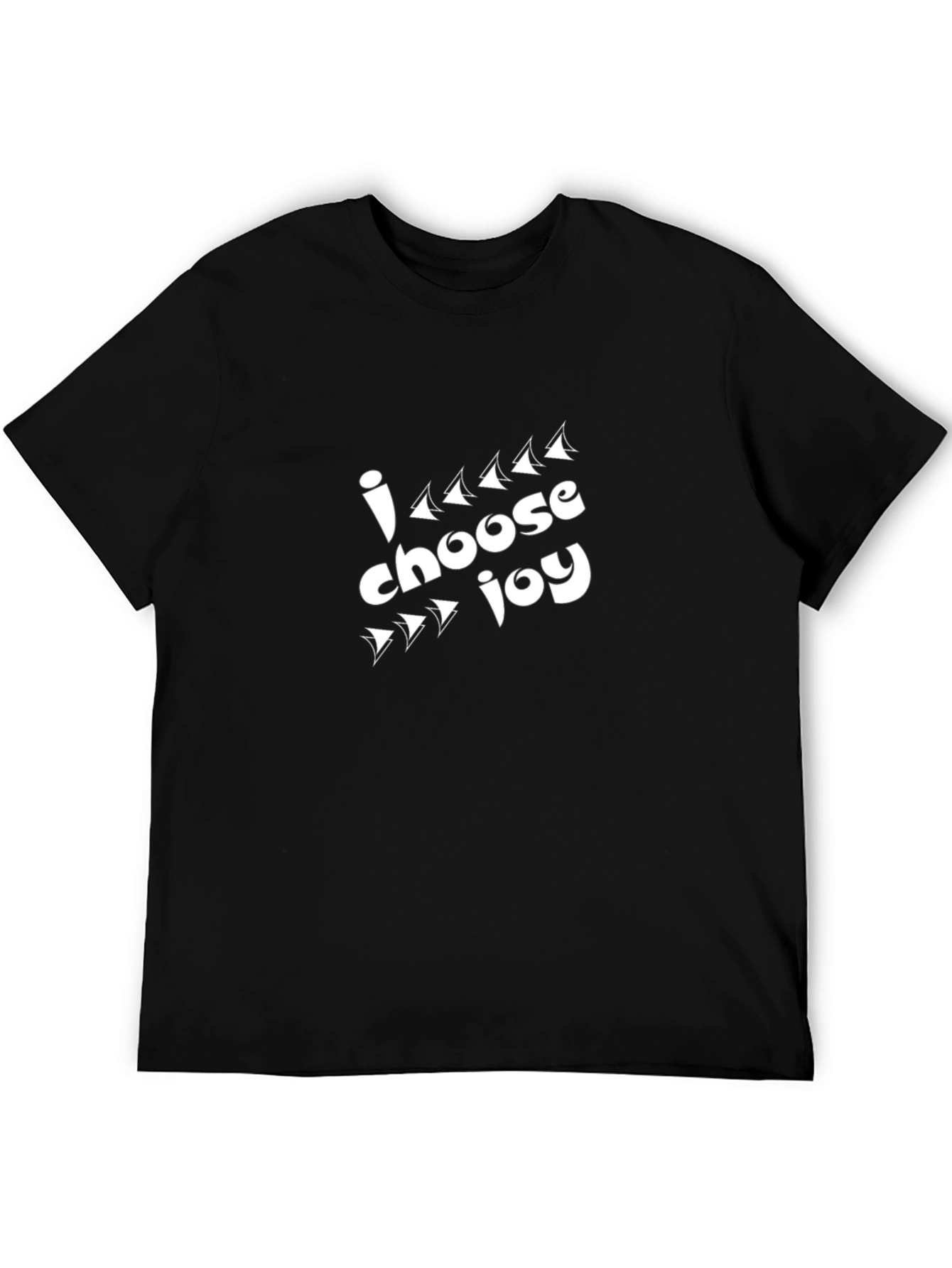 Black I Choose Joy Black T-Shirt - Inspiring Graphic Tee view 5