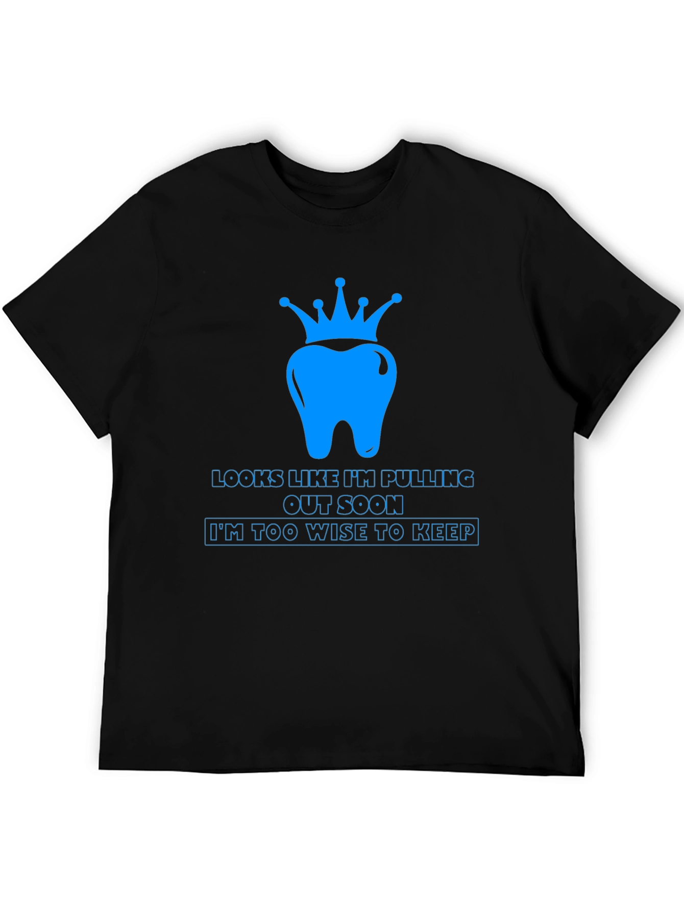 Black Wisdom Tooth Crown T-Shirt - Funny Dental Tee view 5