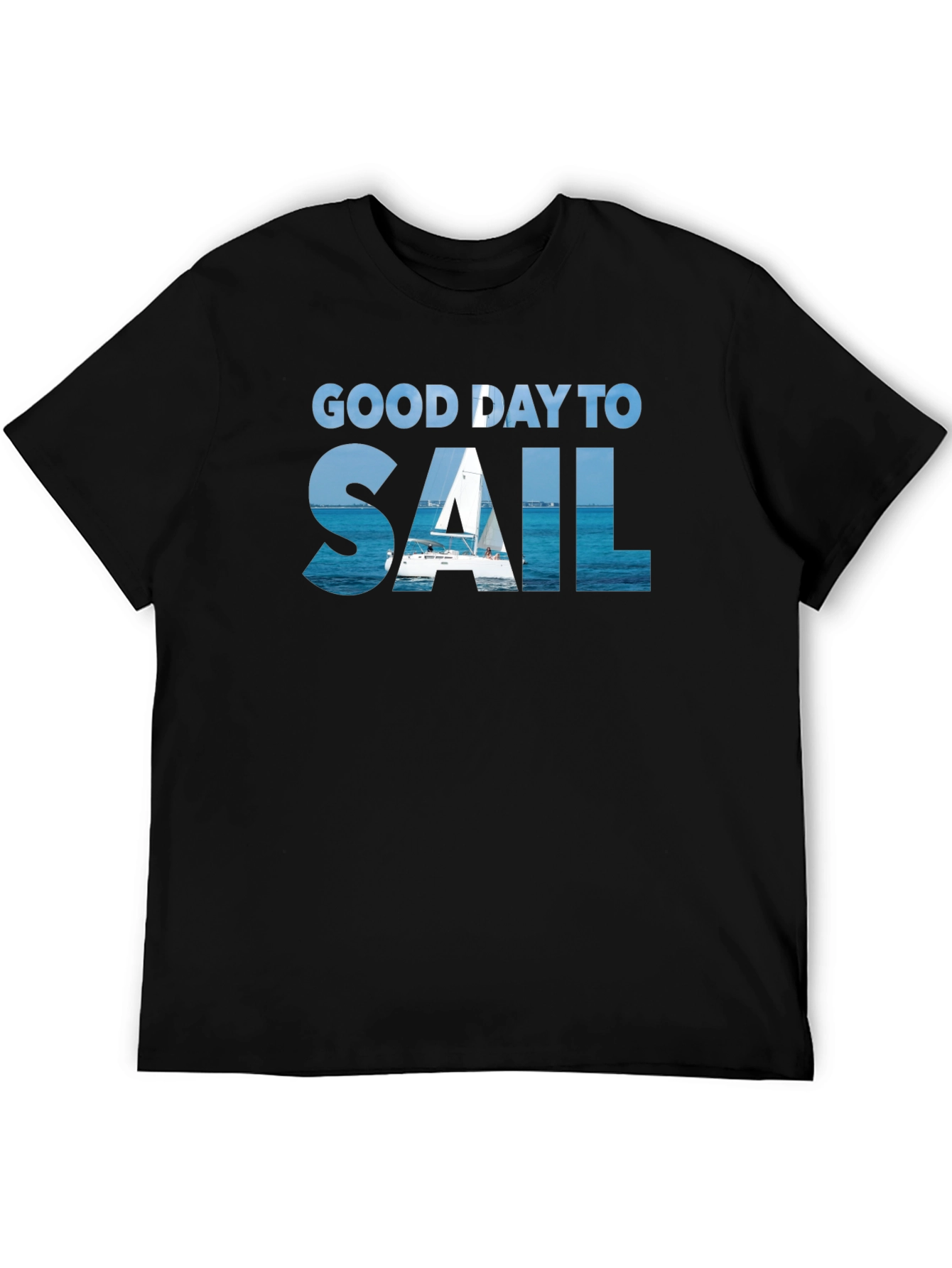 Black Good Day to Sail Graphic Tee - Soft Cotton view 5