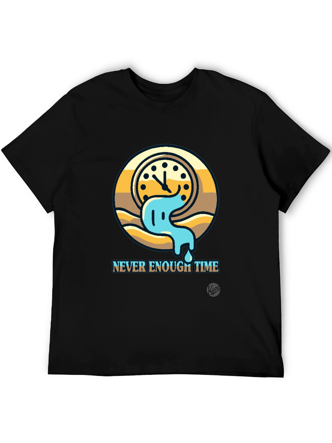 Black Never Enough Time Graphic Tee - Unique Design view 5