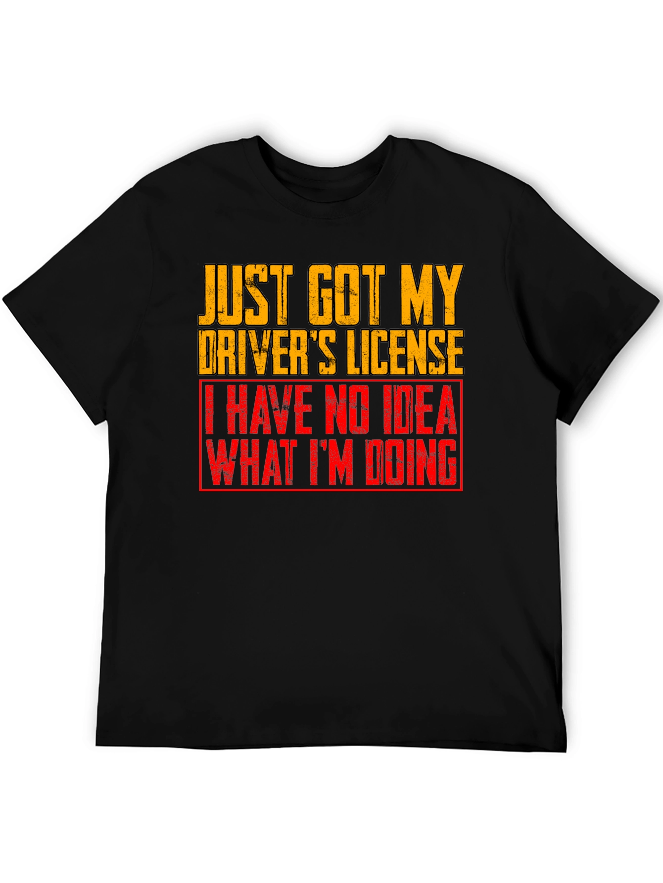 Black Funny Driver's License Graphic T-Shirt view 5