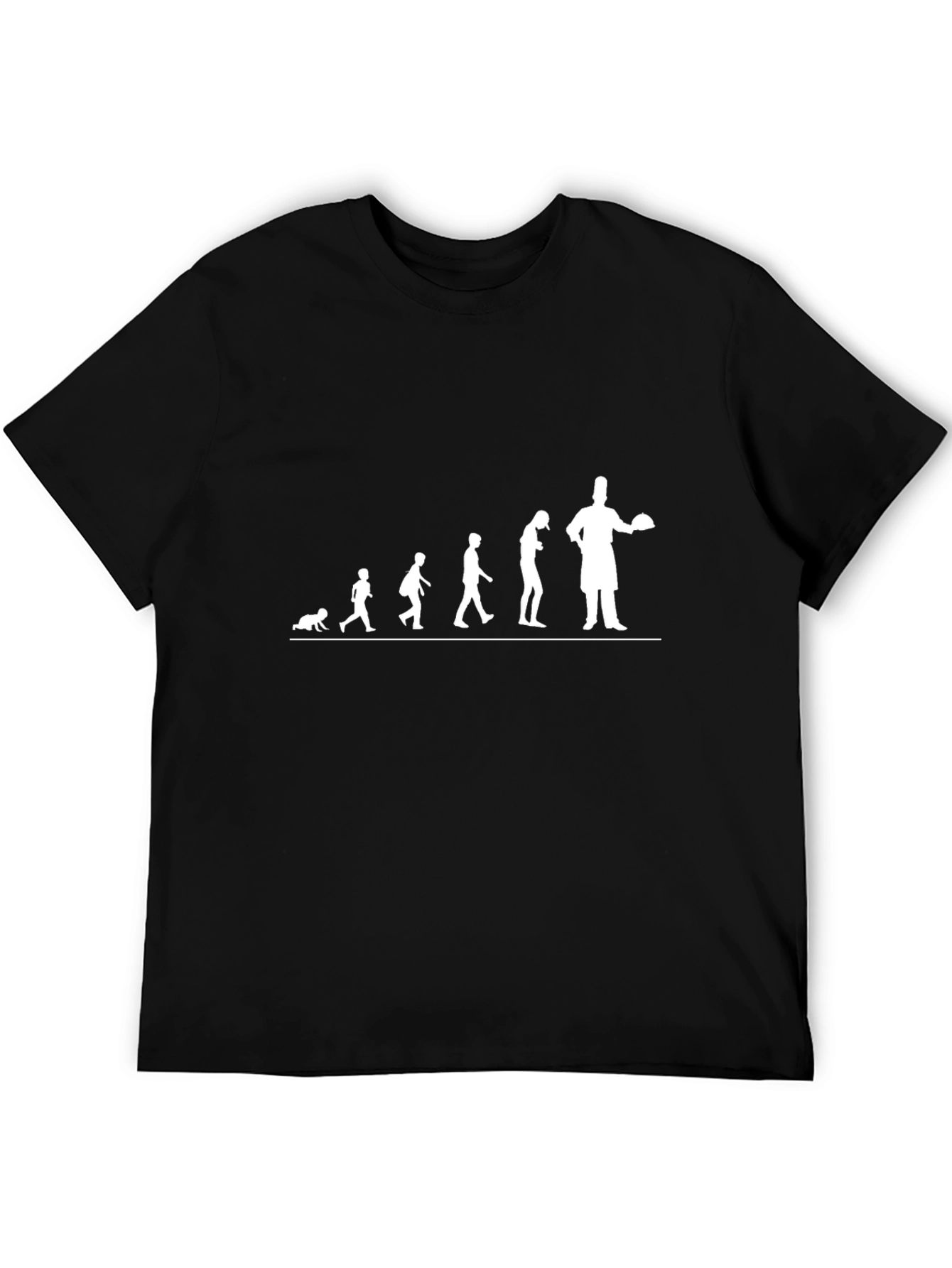 Black Chef Evolution T-Shirt - Funny Culinary Apparel view 5