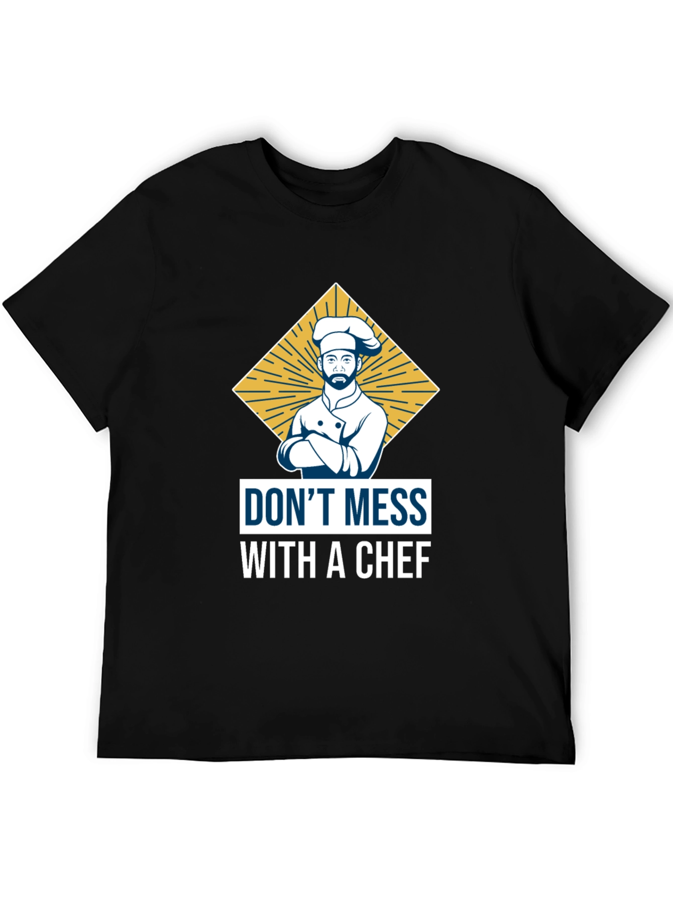 Black Don't Mess with a Chef T-Shirt view 5