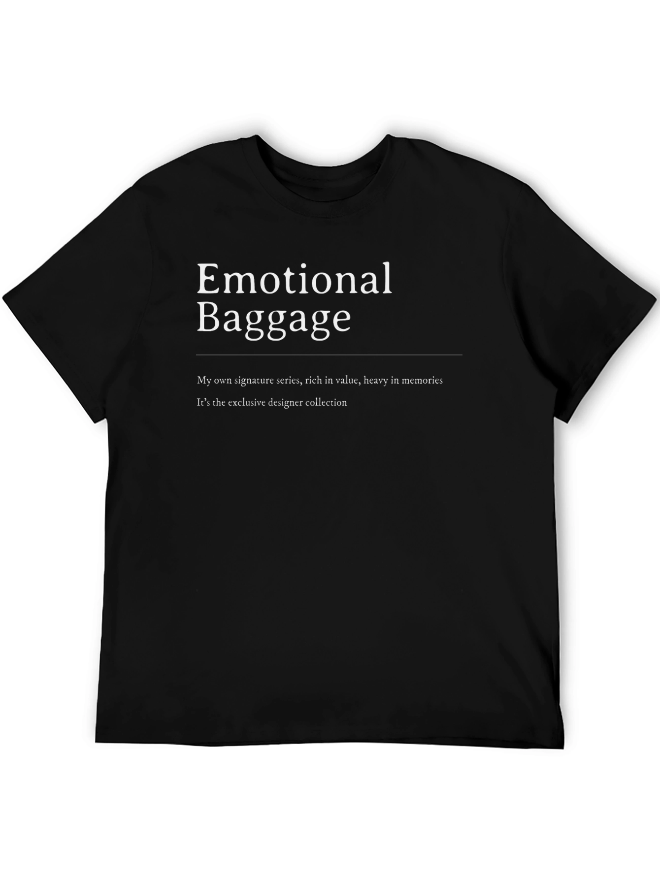 Black Emotional Baggage Graphic T-Shirt - Signature Series view 5