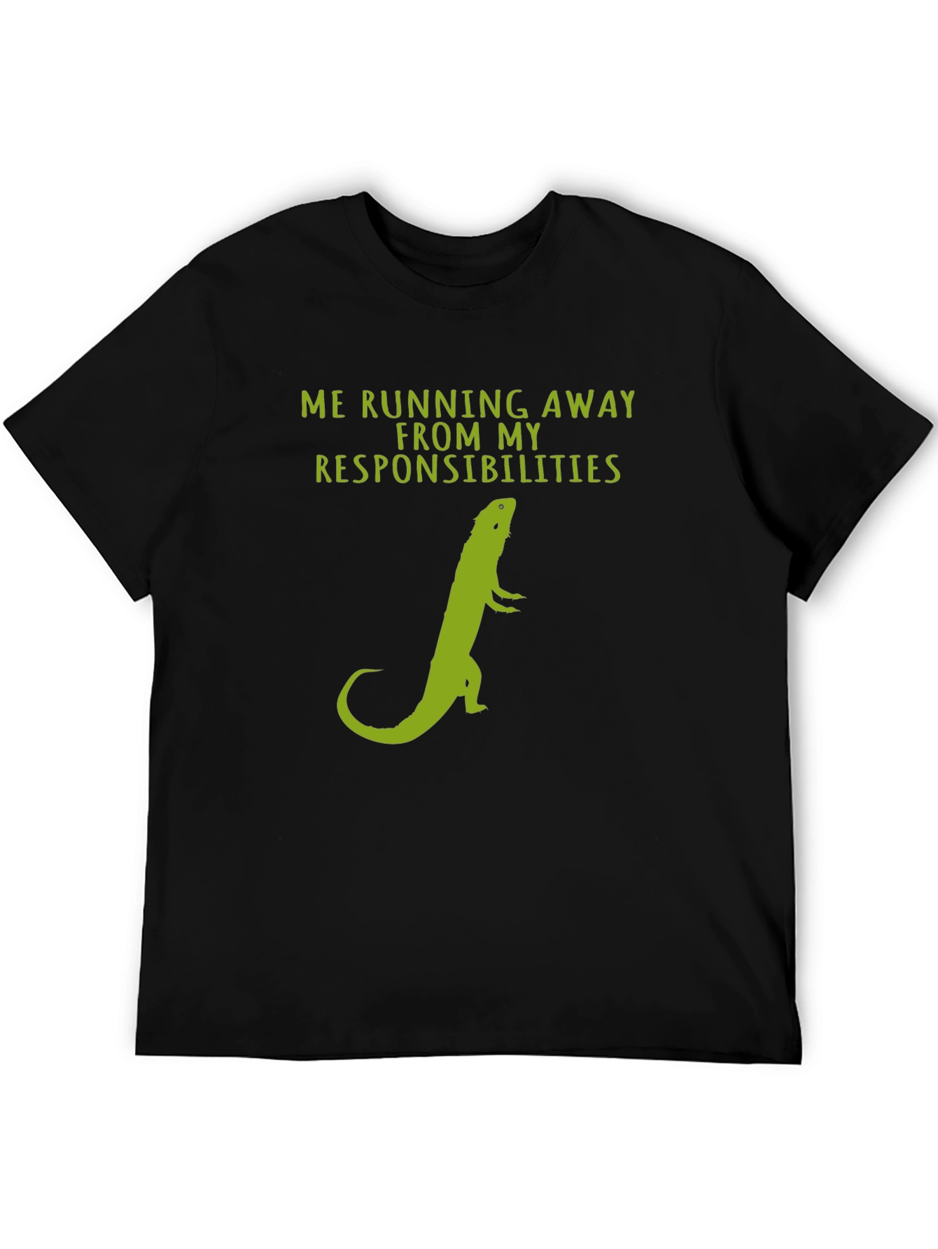 Black Running Away From Responsibilities Graphic Tee view 5