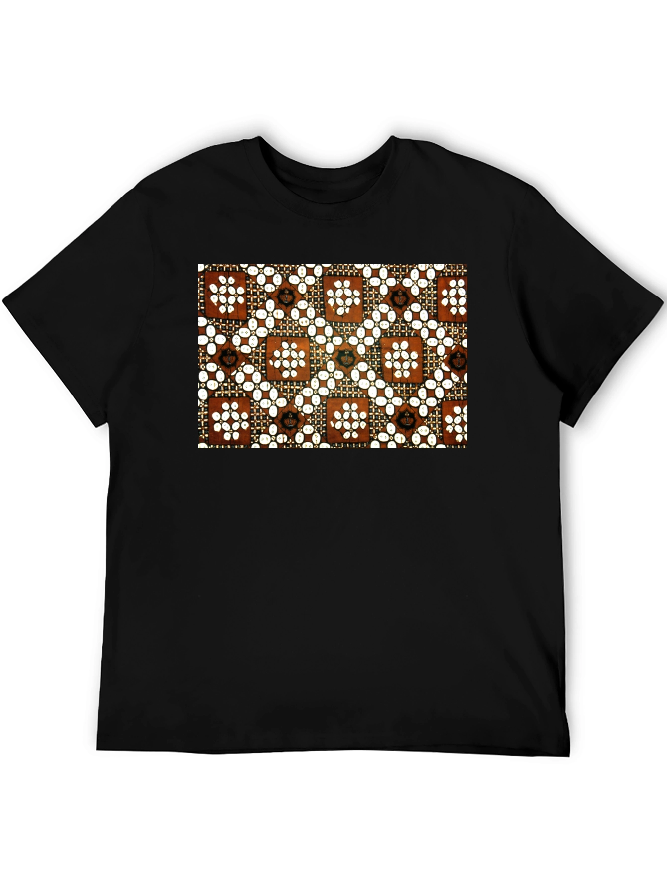 Black Patterned T-Shirt - Stylish & Unique Design view 5
