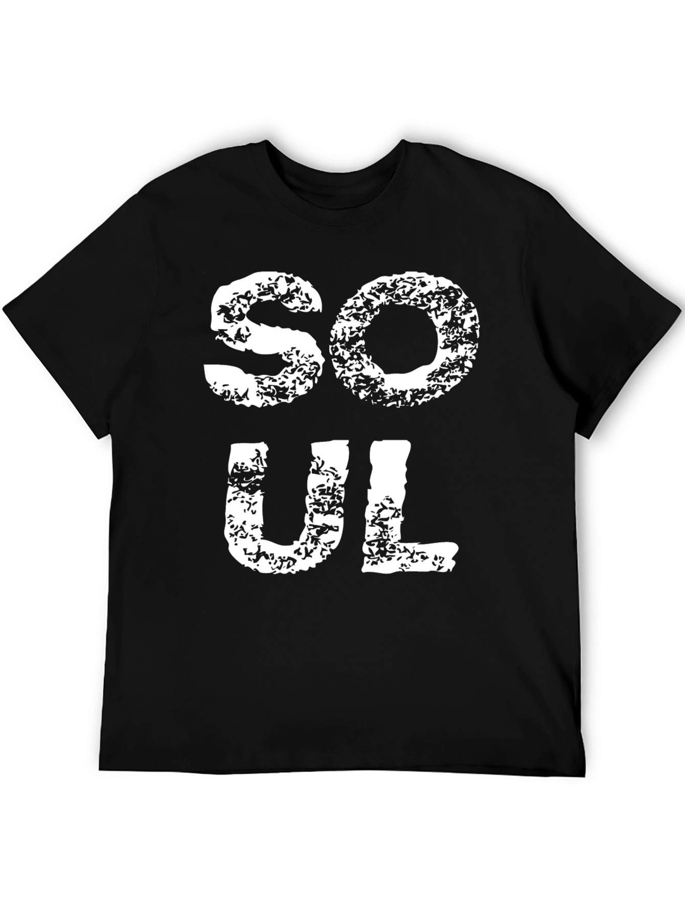 Black Soul T-Shirt - Distressed Print Tee view 5