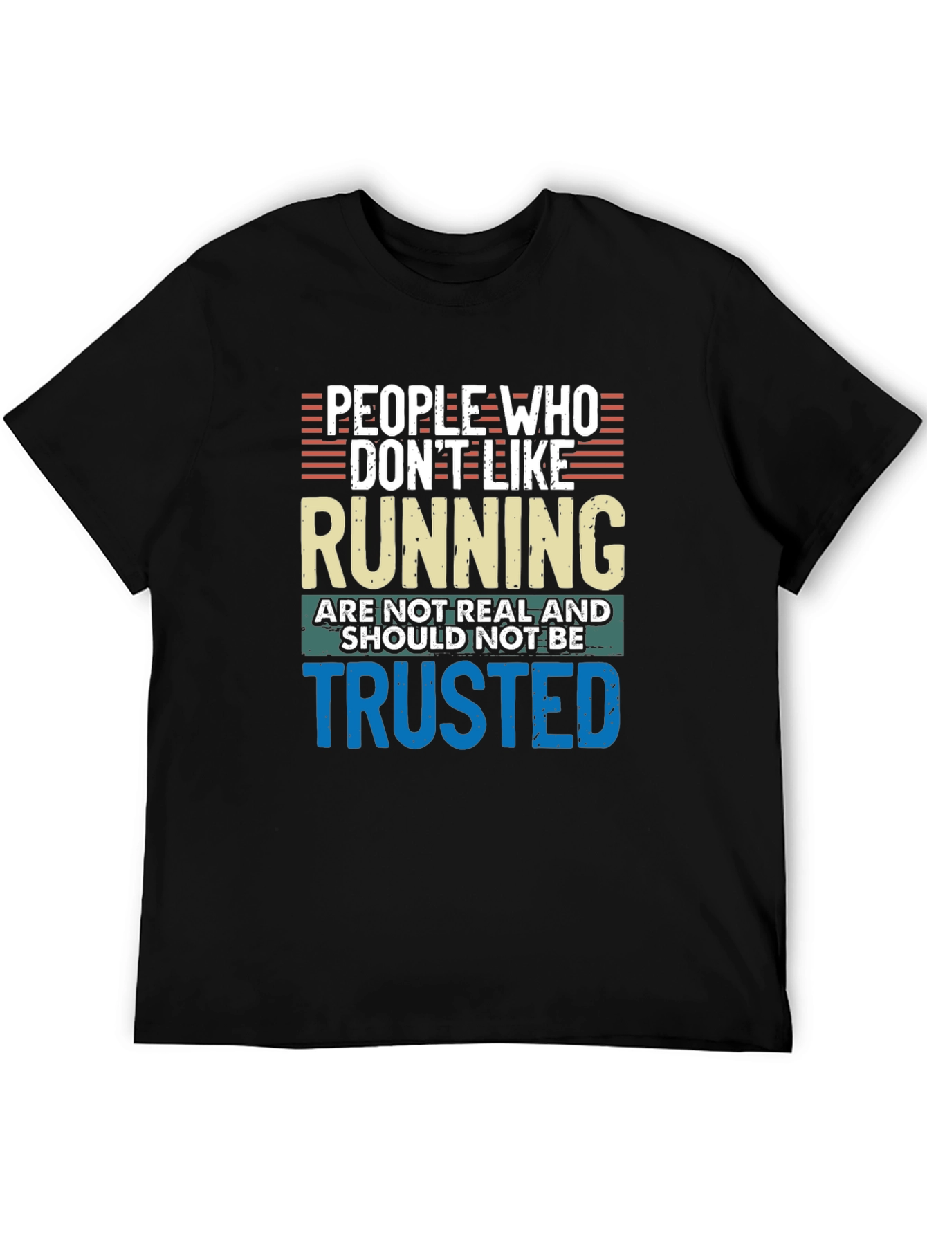 Black Funny Running T-Shirt - People Who Don't Like Running view 5